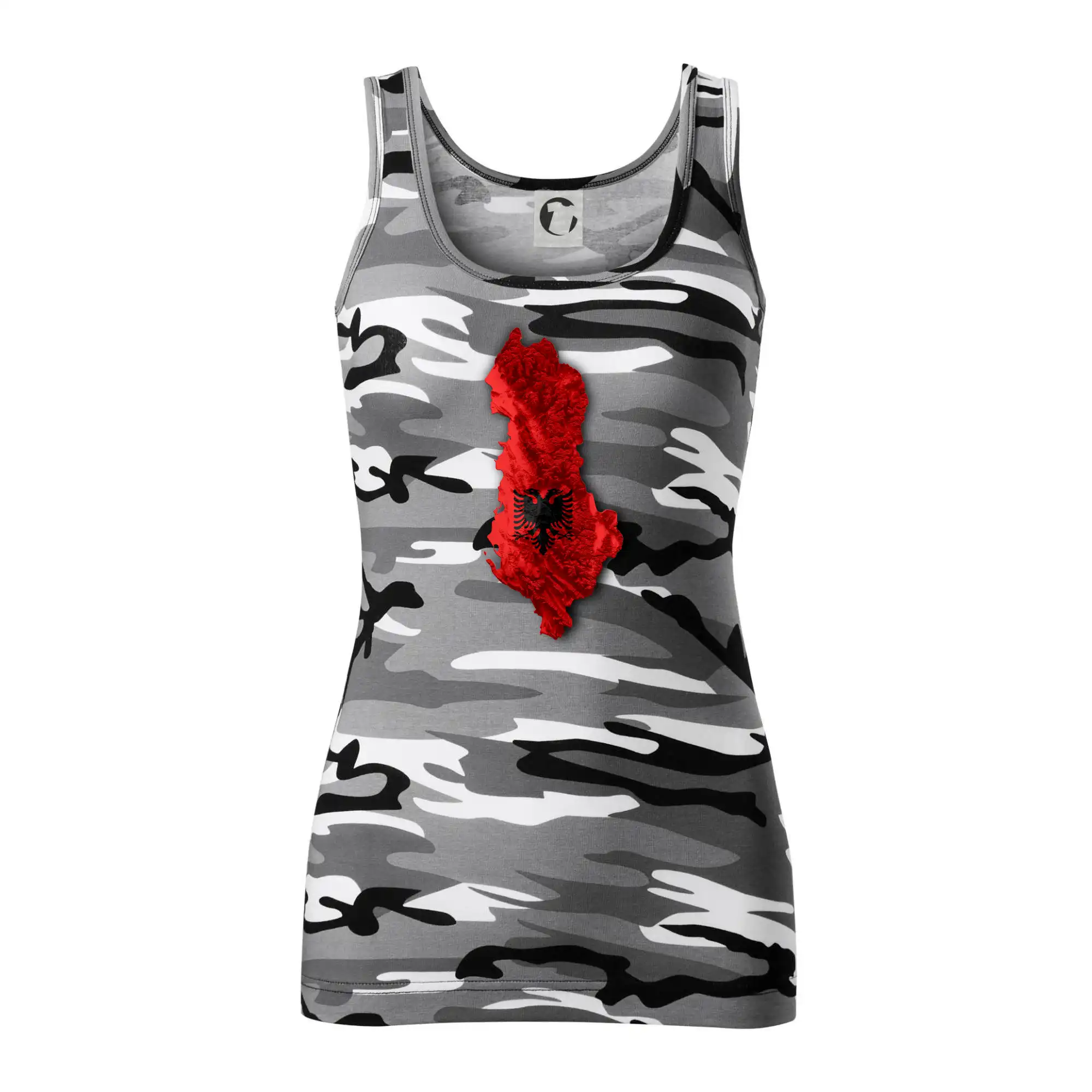 Mapa Albánie reliéf hor