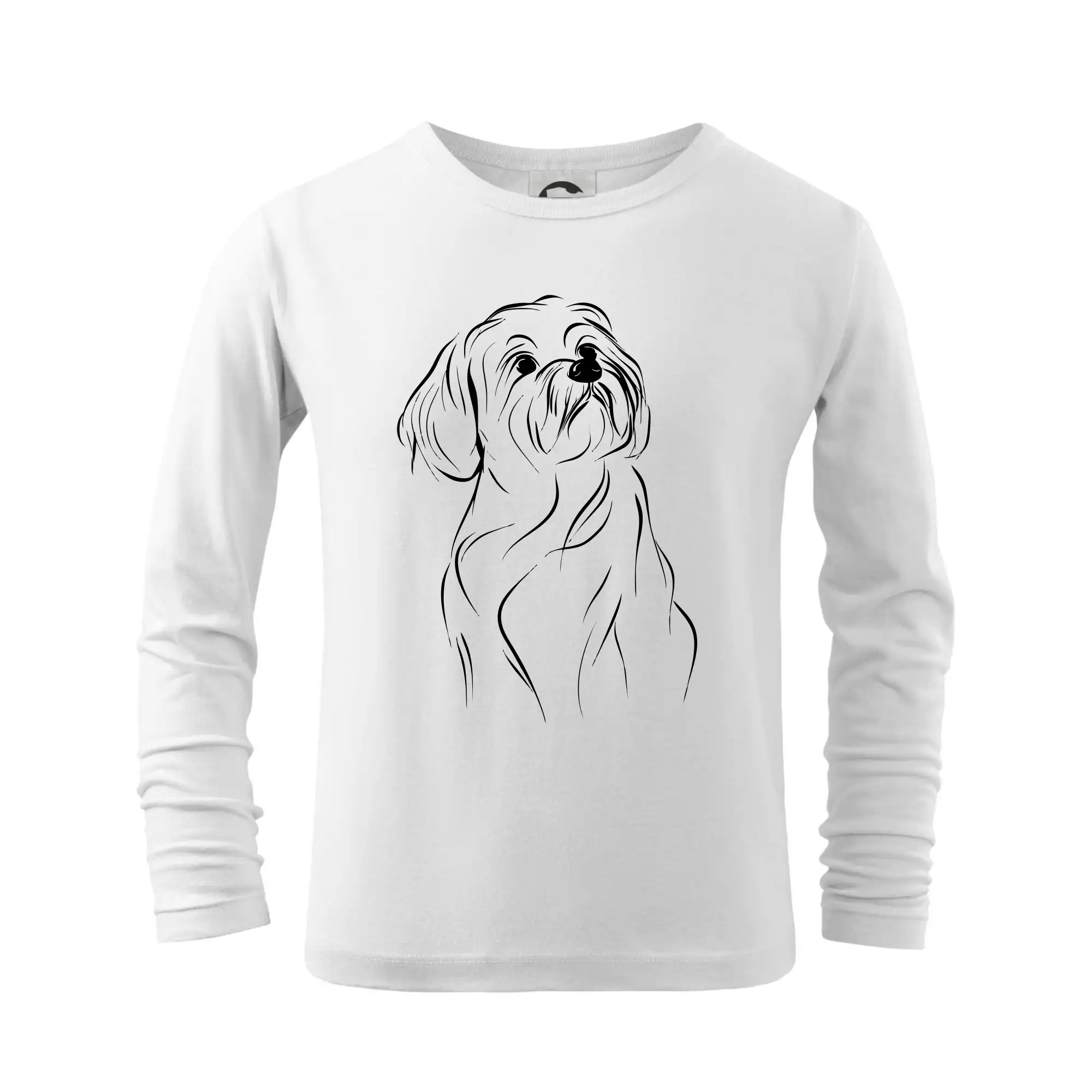 Lhasa Apso černý nákres slabé linky