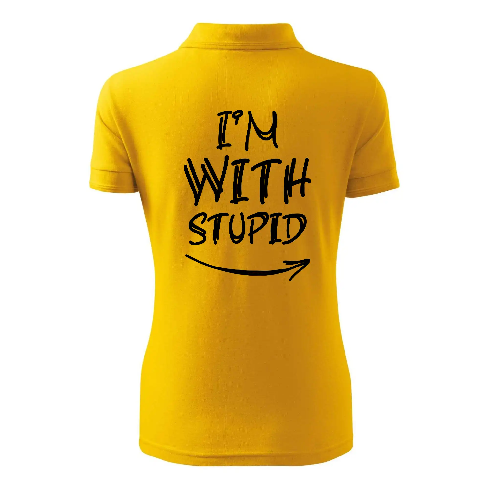 Tričká pre zamilovaných - Iam with stupid - Polokošeľa dámska Pique Polo