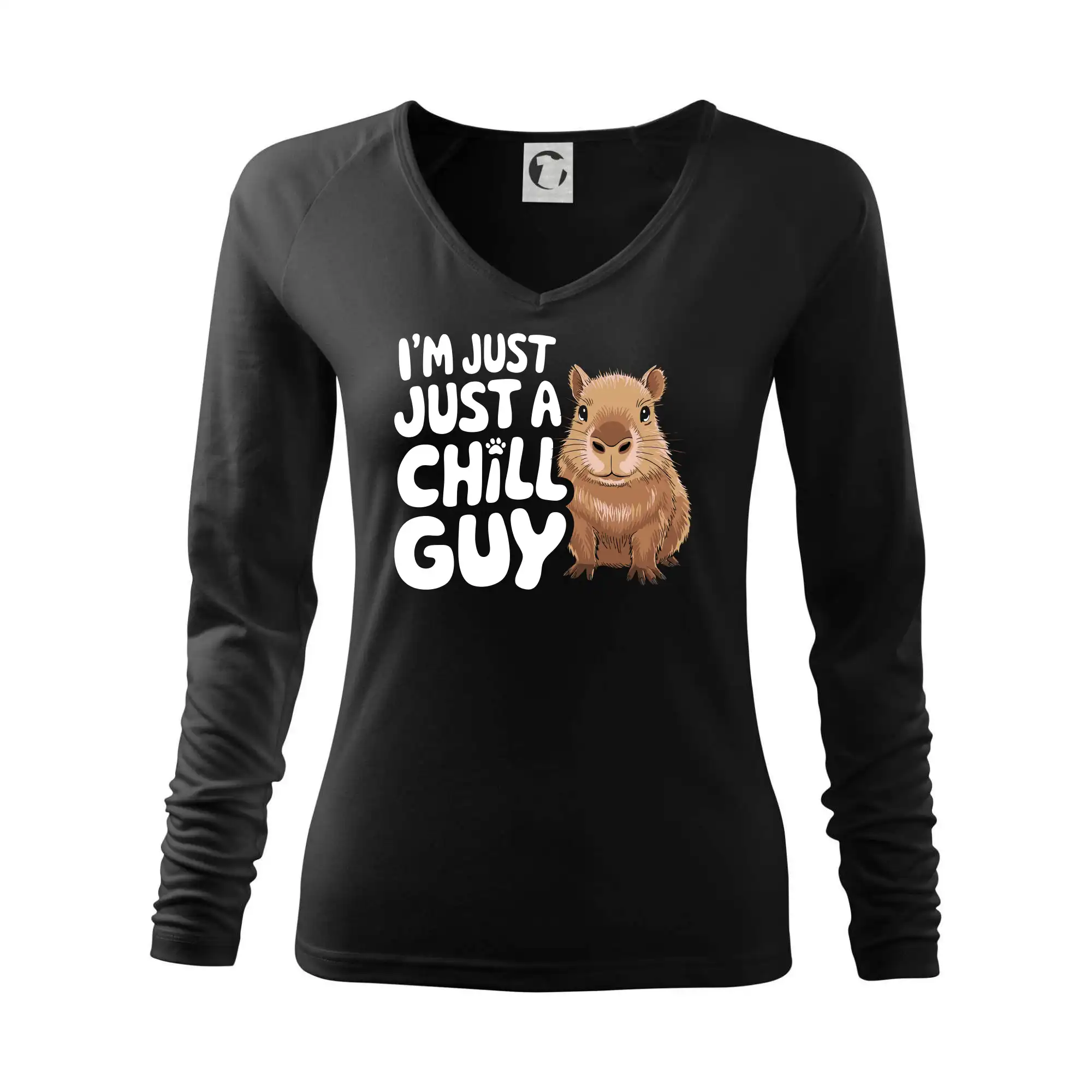 Tričká so zvieratami - Capybara I'm Just a Chill Guy - Tričko dámske Elegance