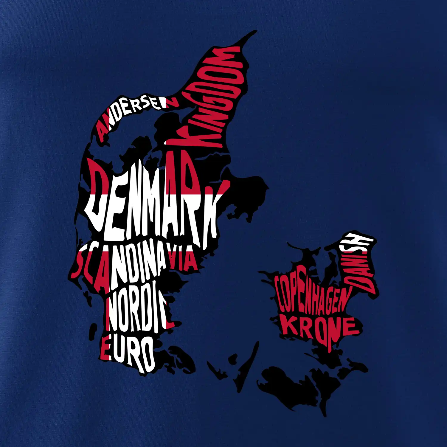 Mapy - názvy měst - Dánsko