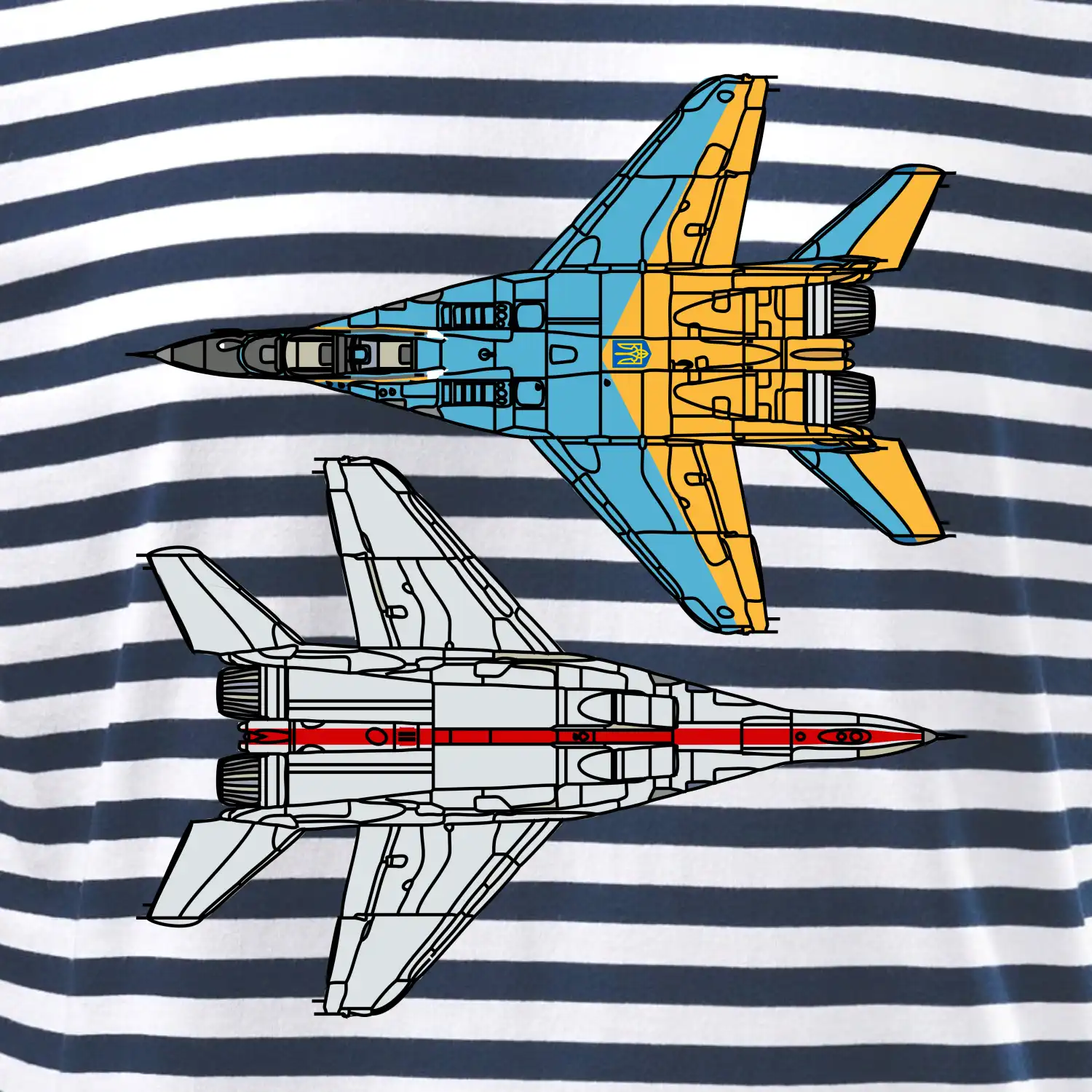 Mig 29 Fulcrum ze spoda a ze zhora