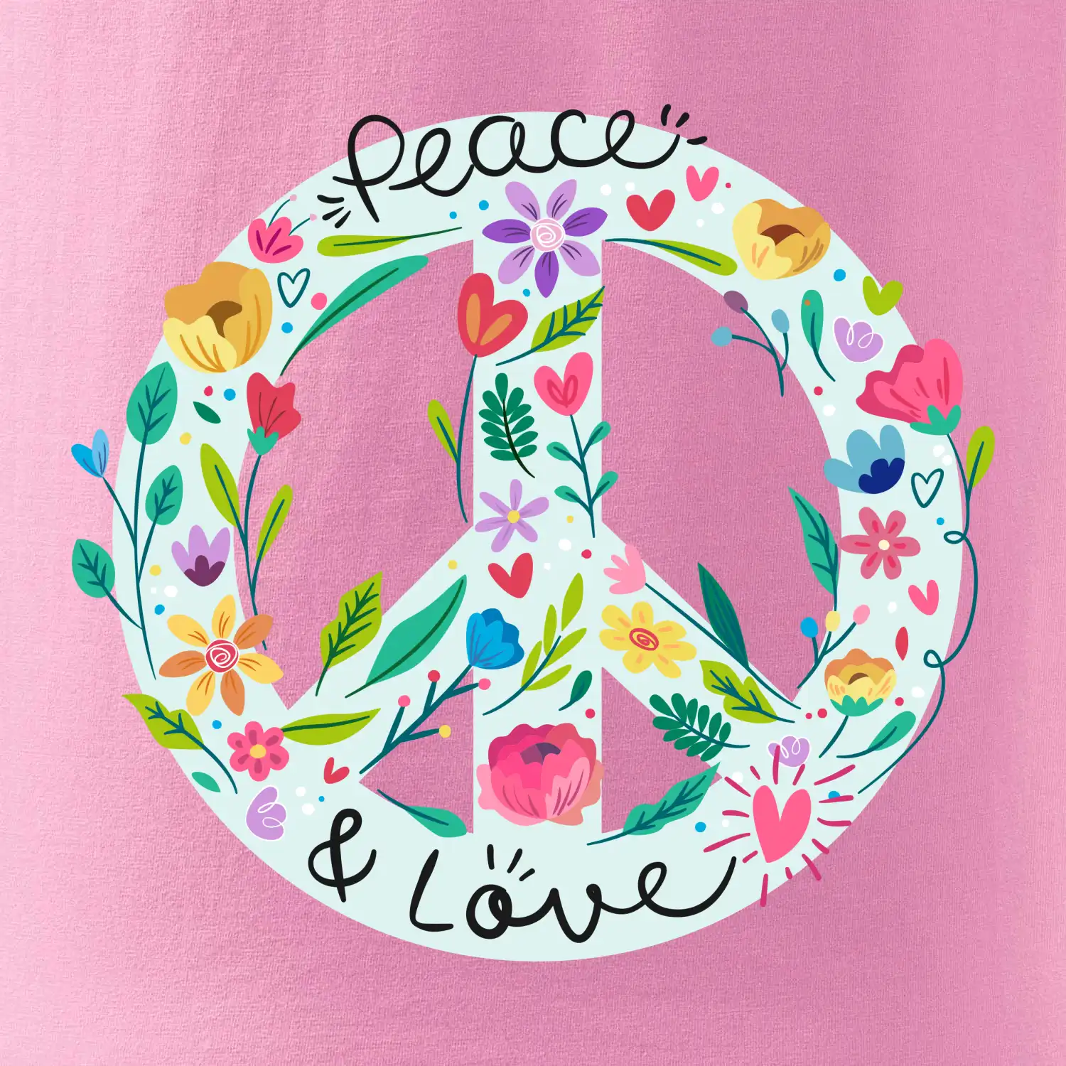 Peace and love symbol