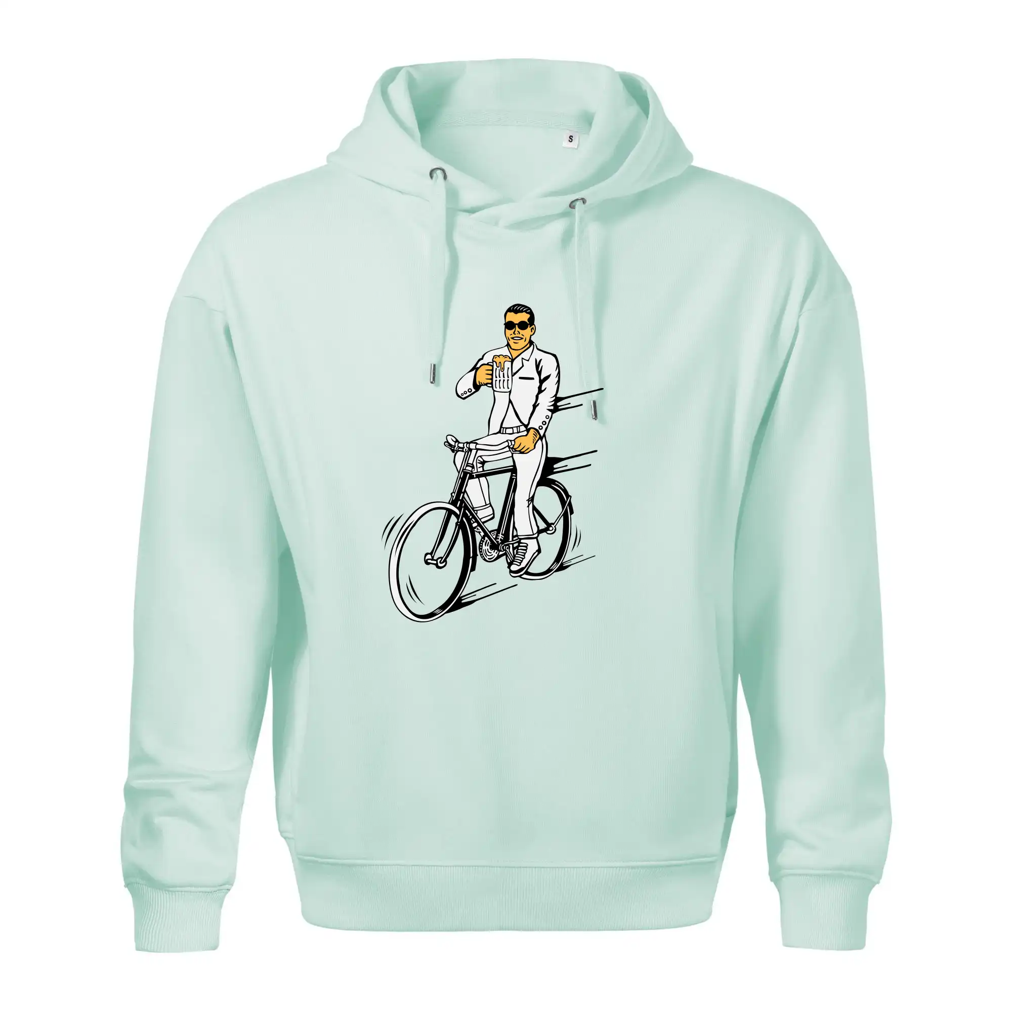 Gentleman na kole s pivem