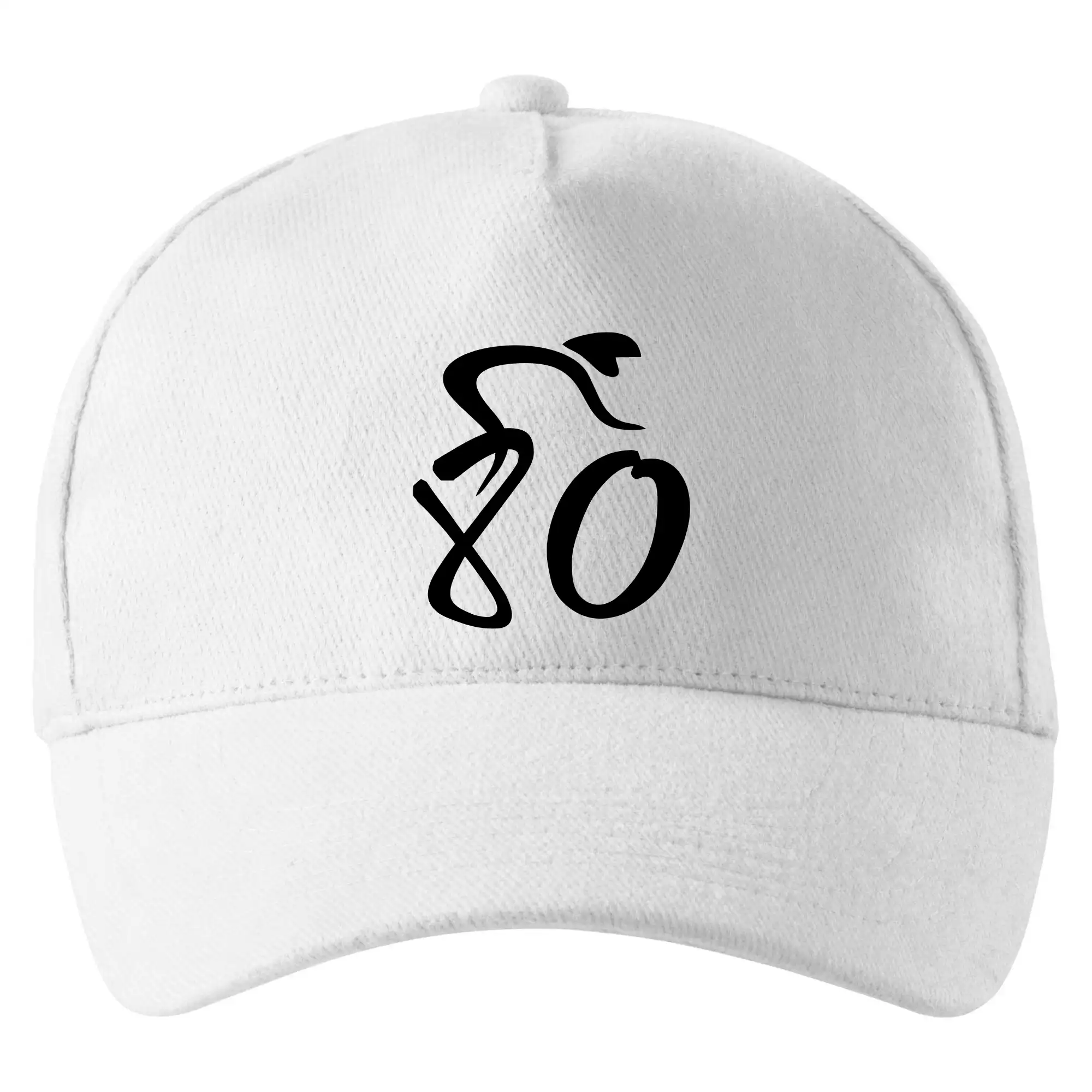 Tričko ako darček pre cyklistu - Cyklista oslavuje osemdesiatiny  (80) - Šiltovka so zahnutým šiltom a mosaznou sponou