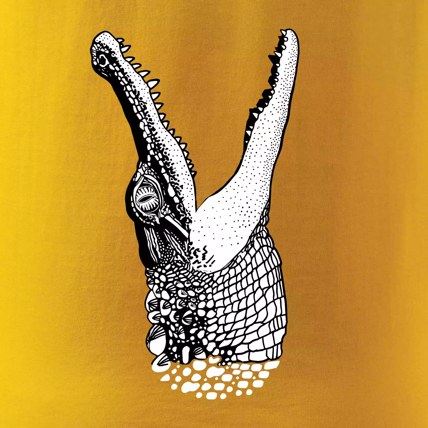 Krokodýl kreslený (Pecka design)