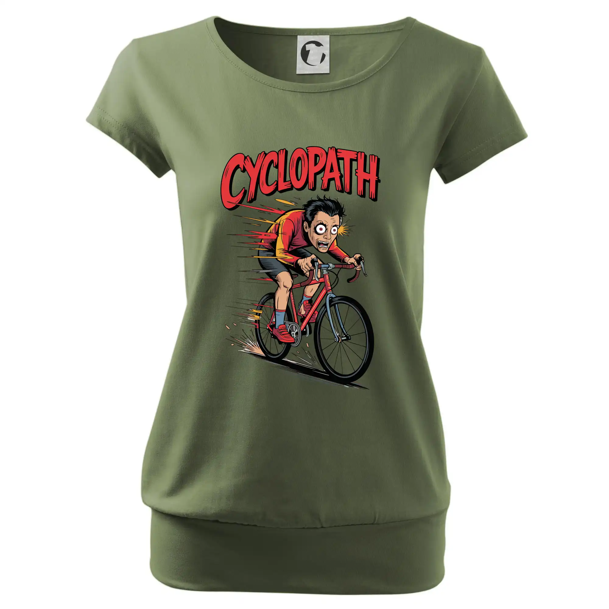 Tričko ako darček pre cyklistu - Cyclopat karikatúra - Voľné tričko city