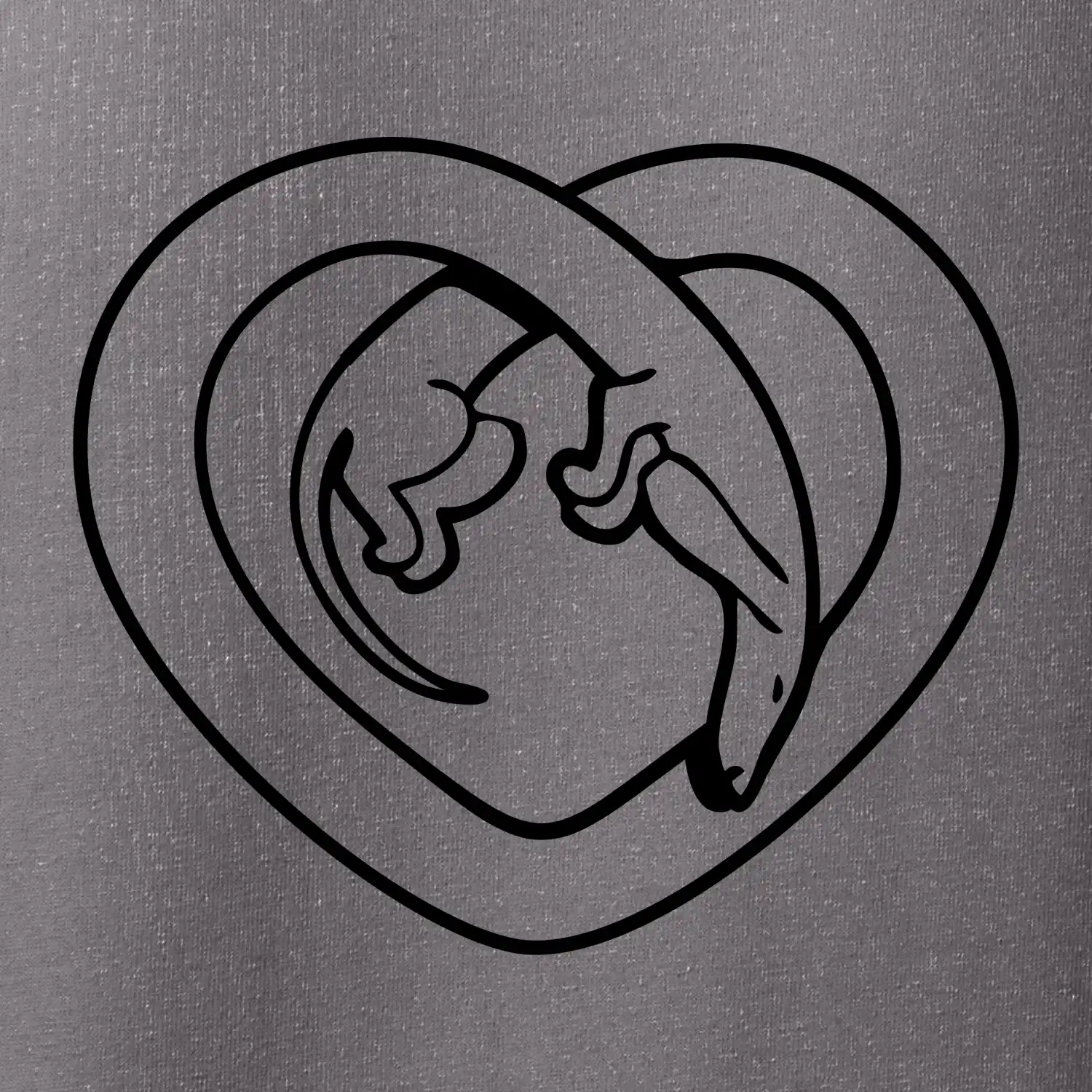 Jezevčík srdce - obrys