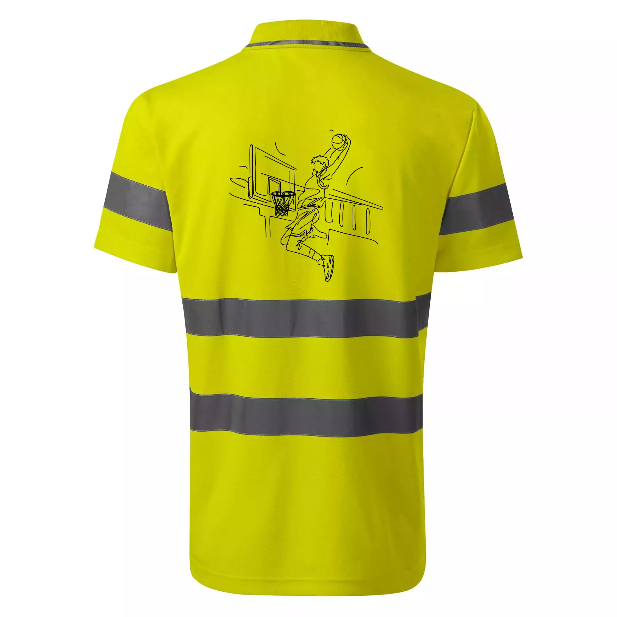 Basketbalista jedním tahem - výskok