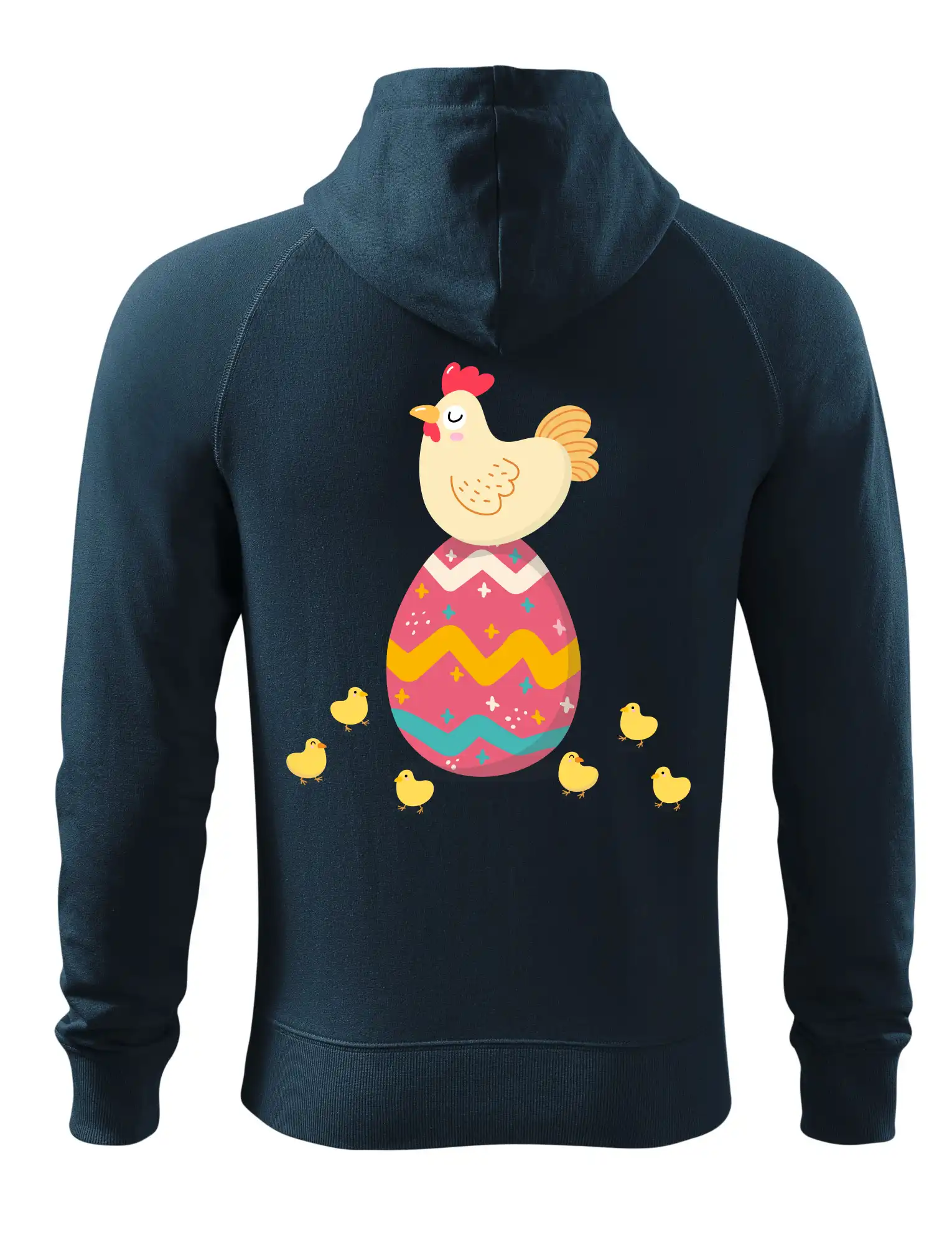 Sliepka sediaca na veľkonočnom vajci