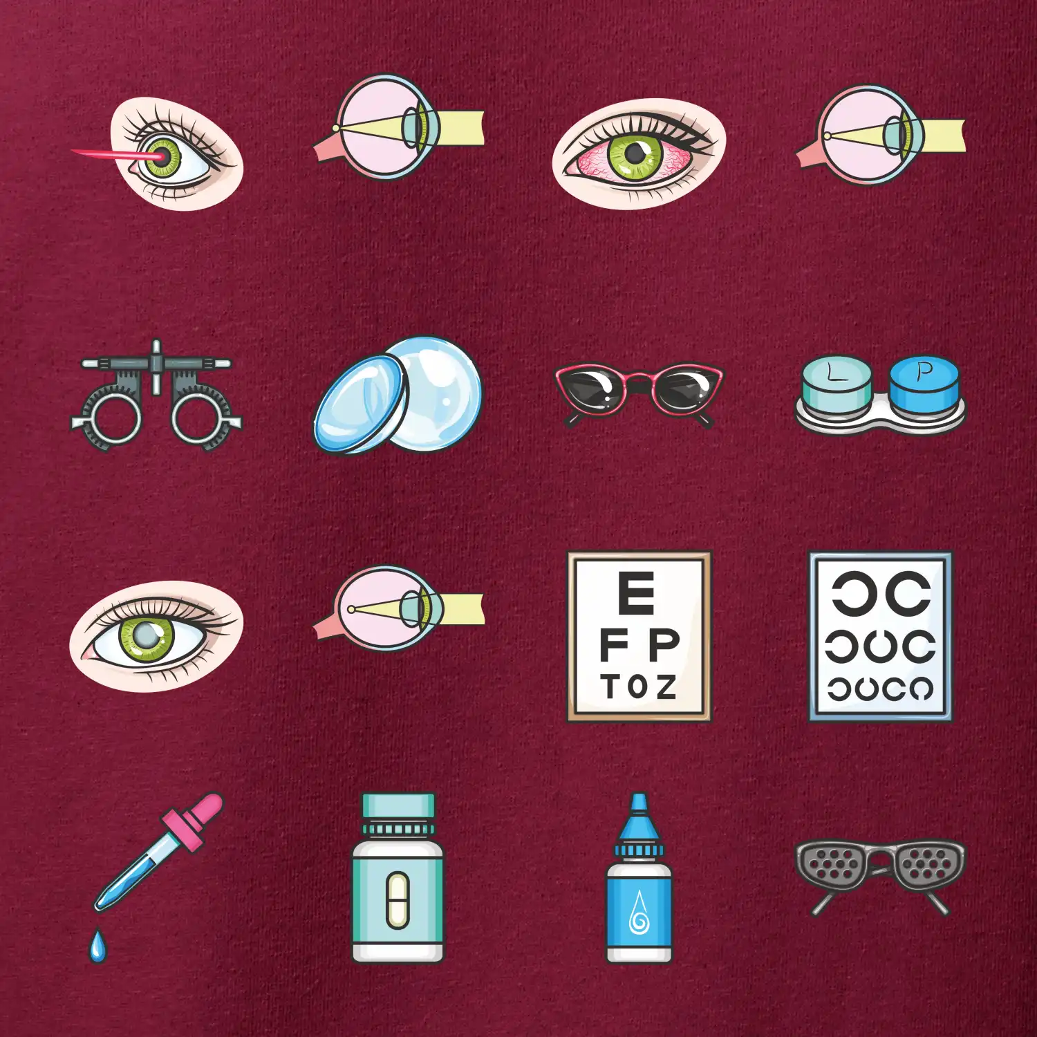 Oční lékař ikony