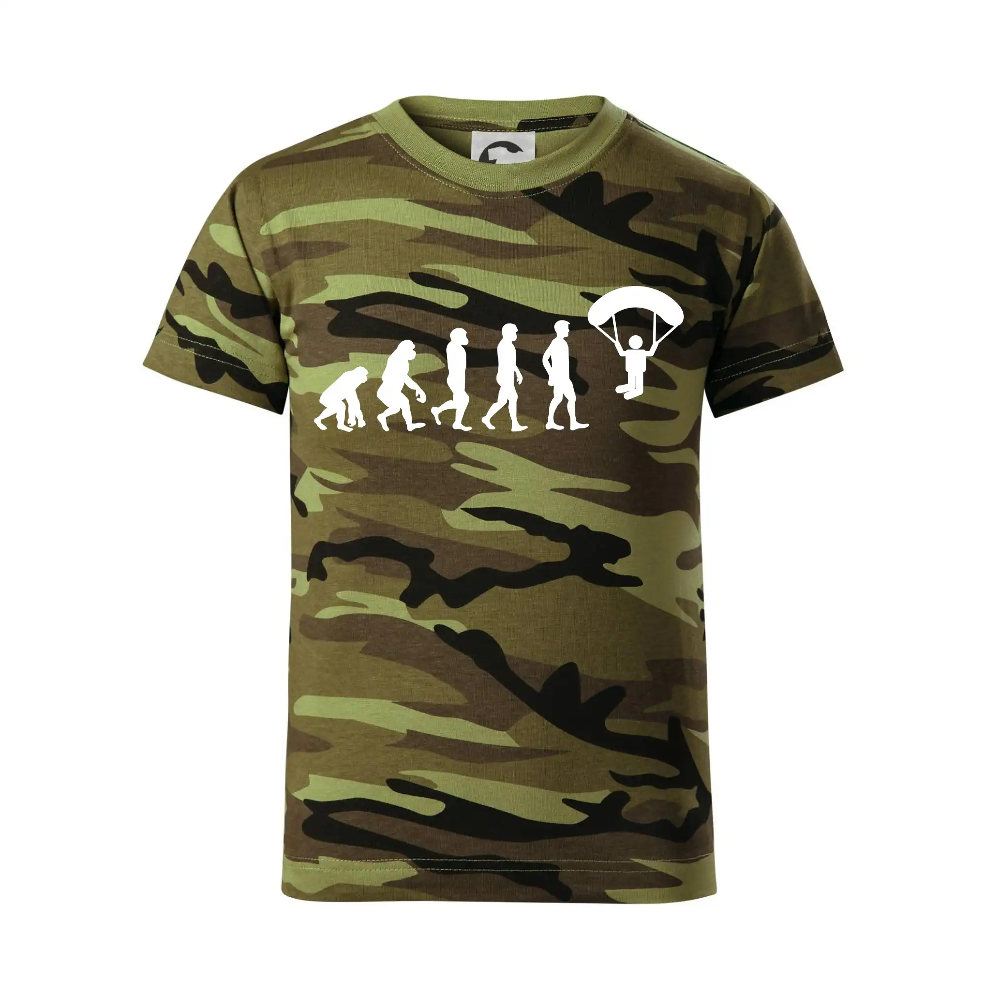 Tričká s motívom paraglidingu - Evolúcia paragliding - Detské maskáčové tričko