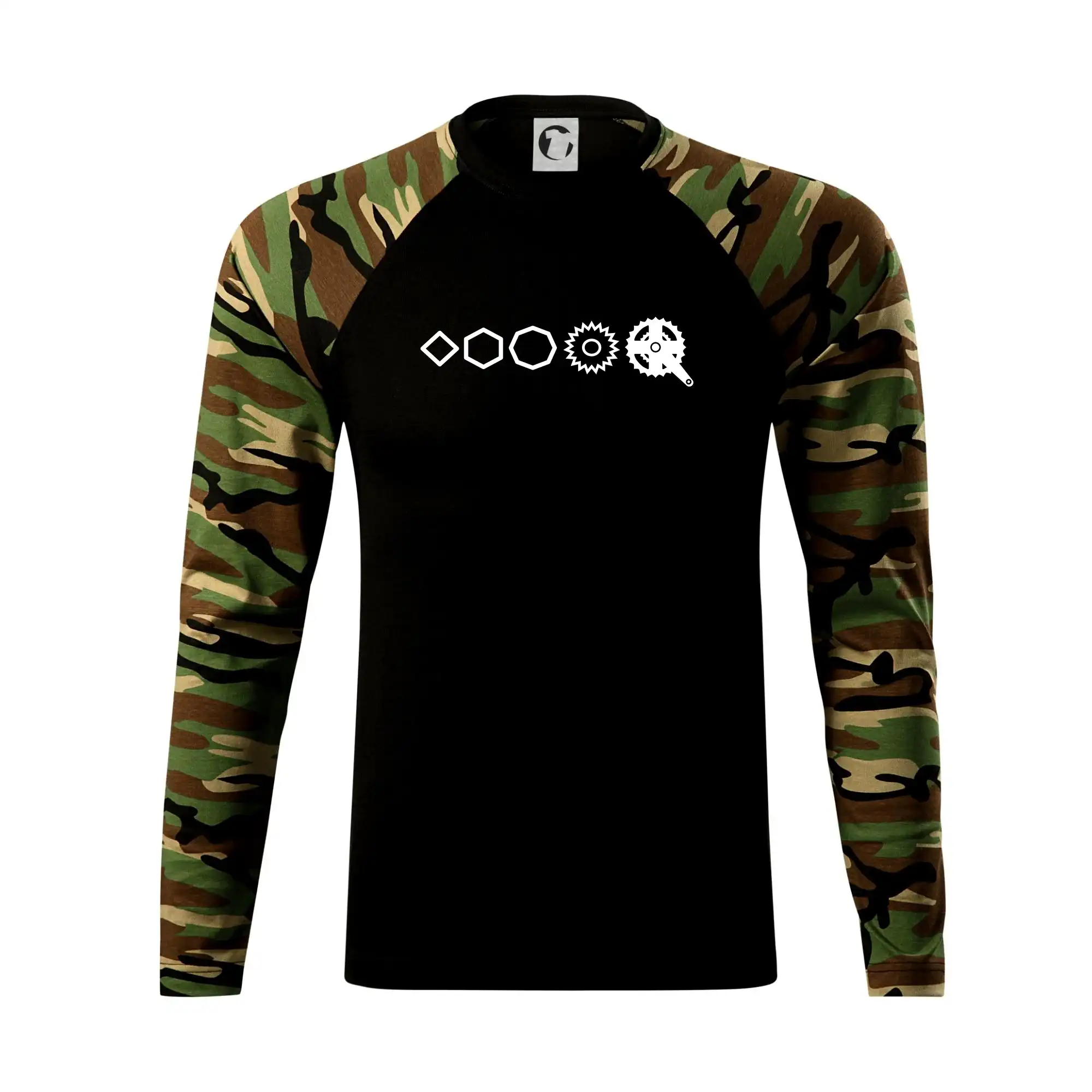 Tričko ako darček pre cyklistu - Evolúcia pedále - Camouflage LS