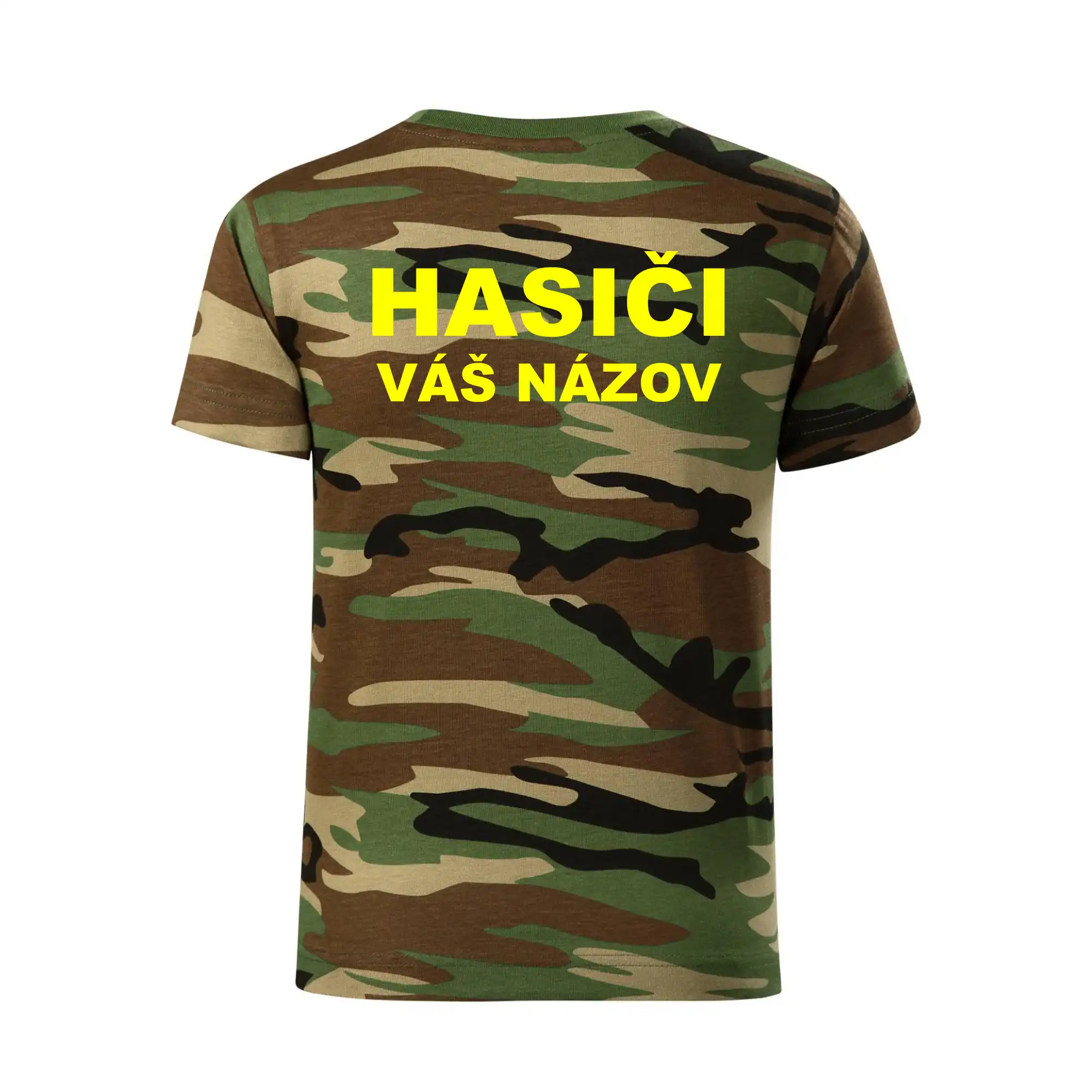 Hasiči - žltý nápis - váš názov zboru