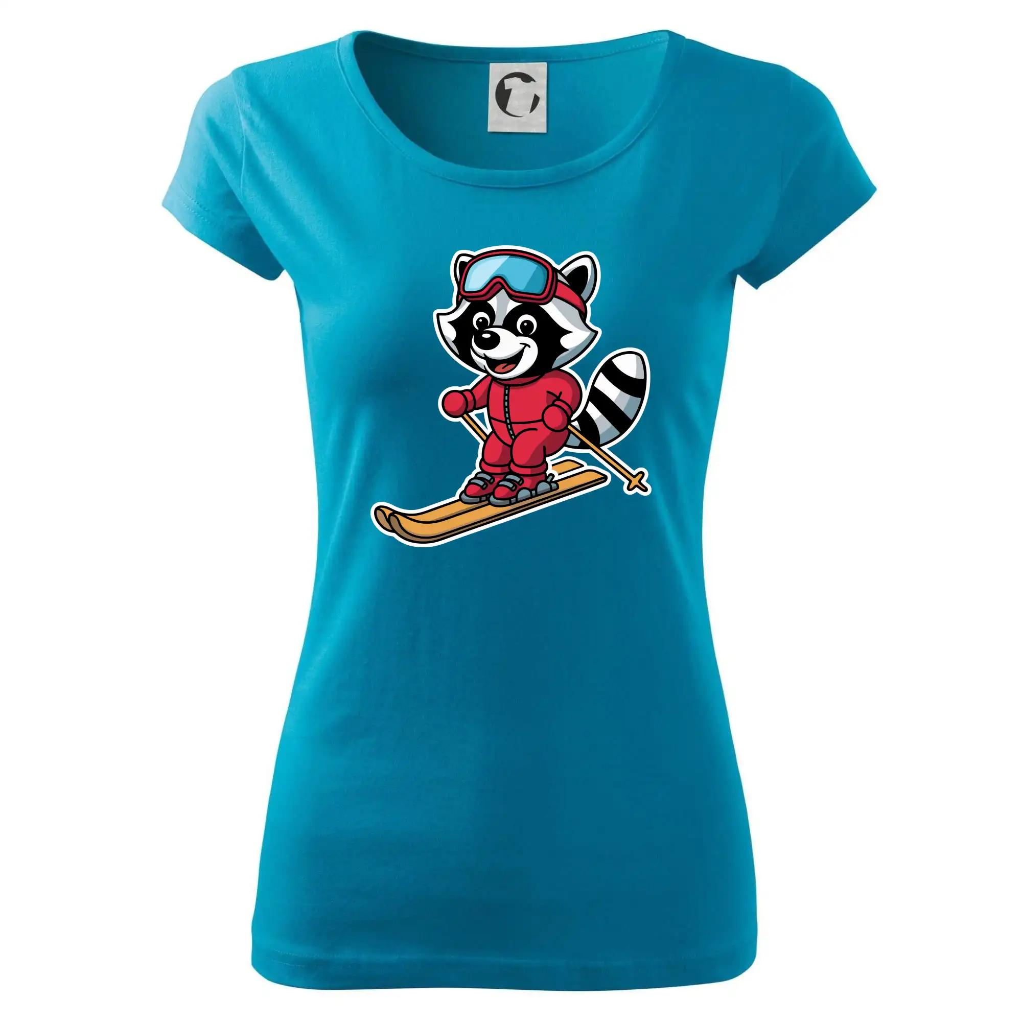 Mýval na lyžích - kreslený