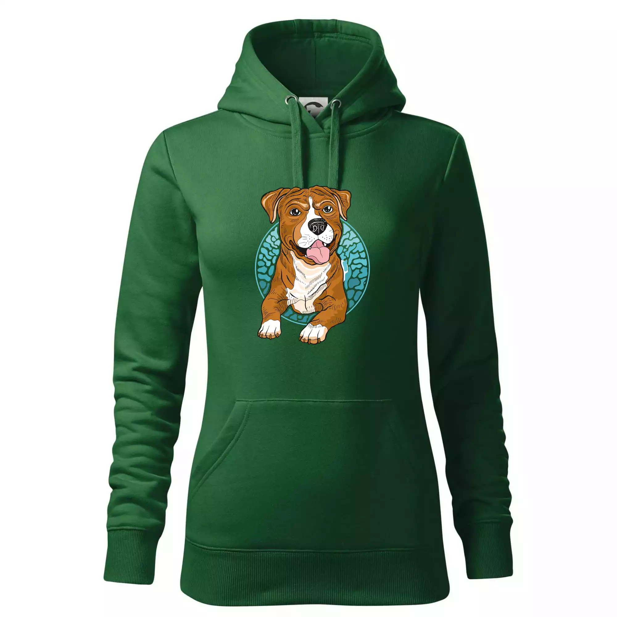 Americký staford kreslený v kolečku (Pecka design)