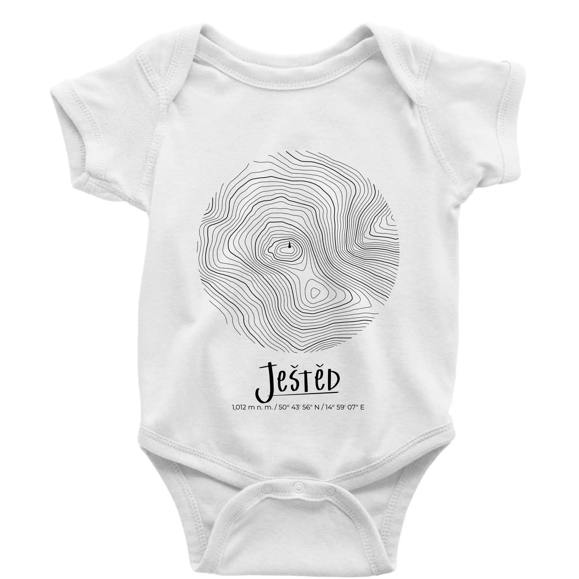 Ještěd - vrstevnice v kruhu