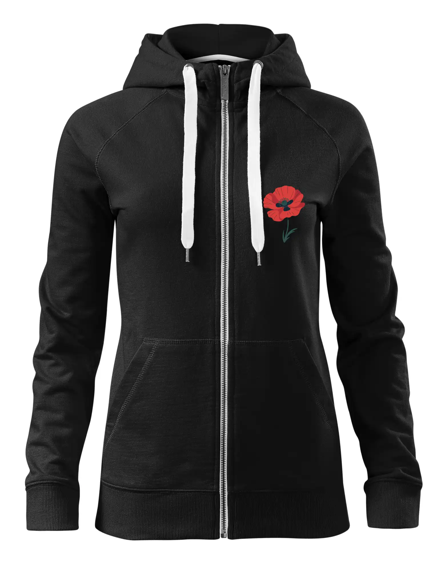 Vlčí mák kreslený na prsu