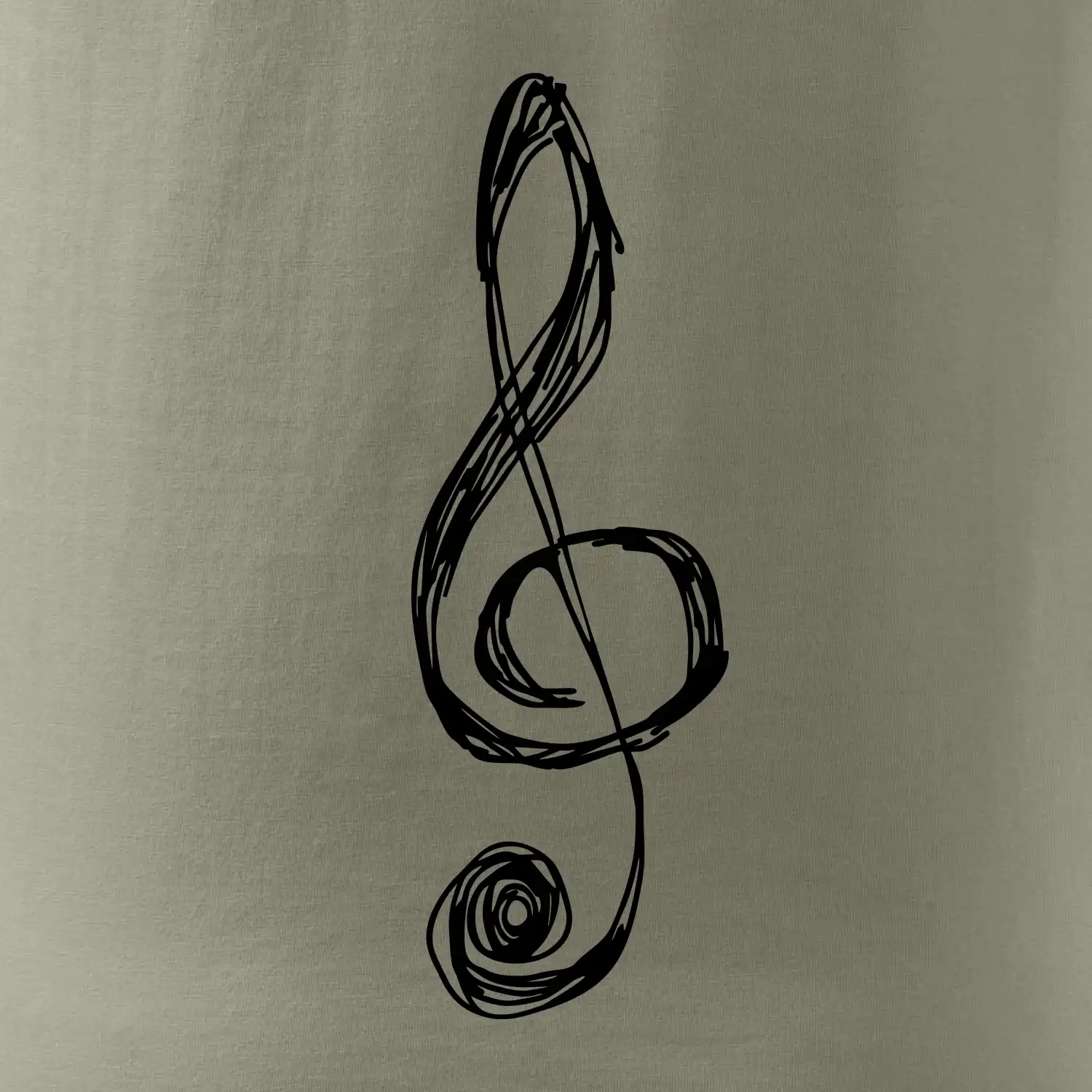 Houslový klíč kreslený