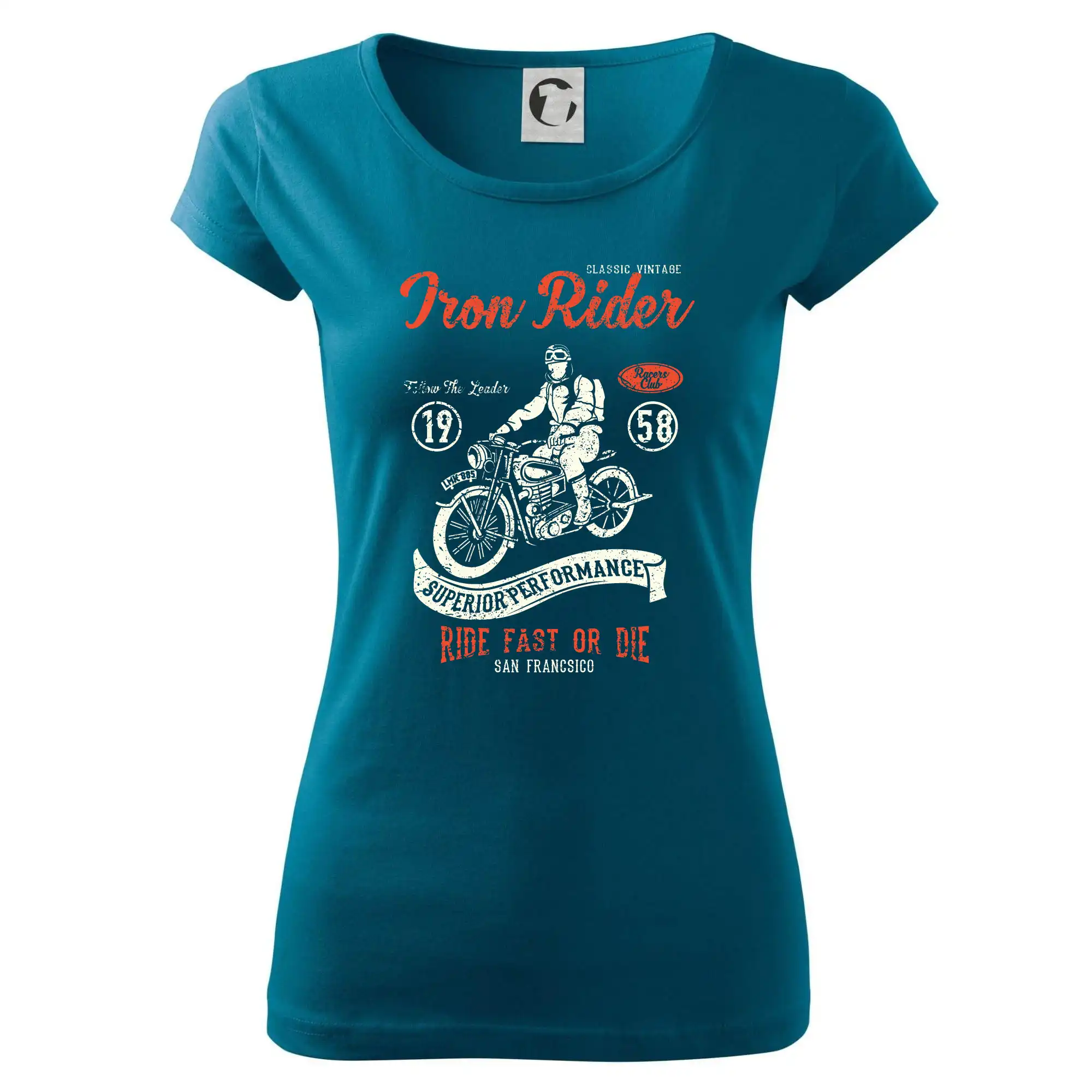 Tričká a mikiny s potlačou motoriek – pre pravých motorkárov - Iron Rider - Dámske tričko Pure