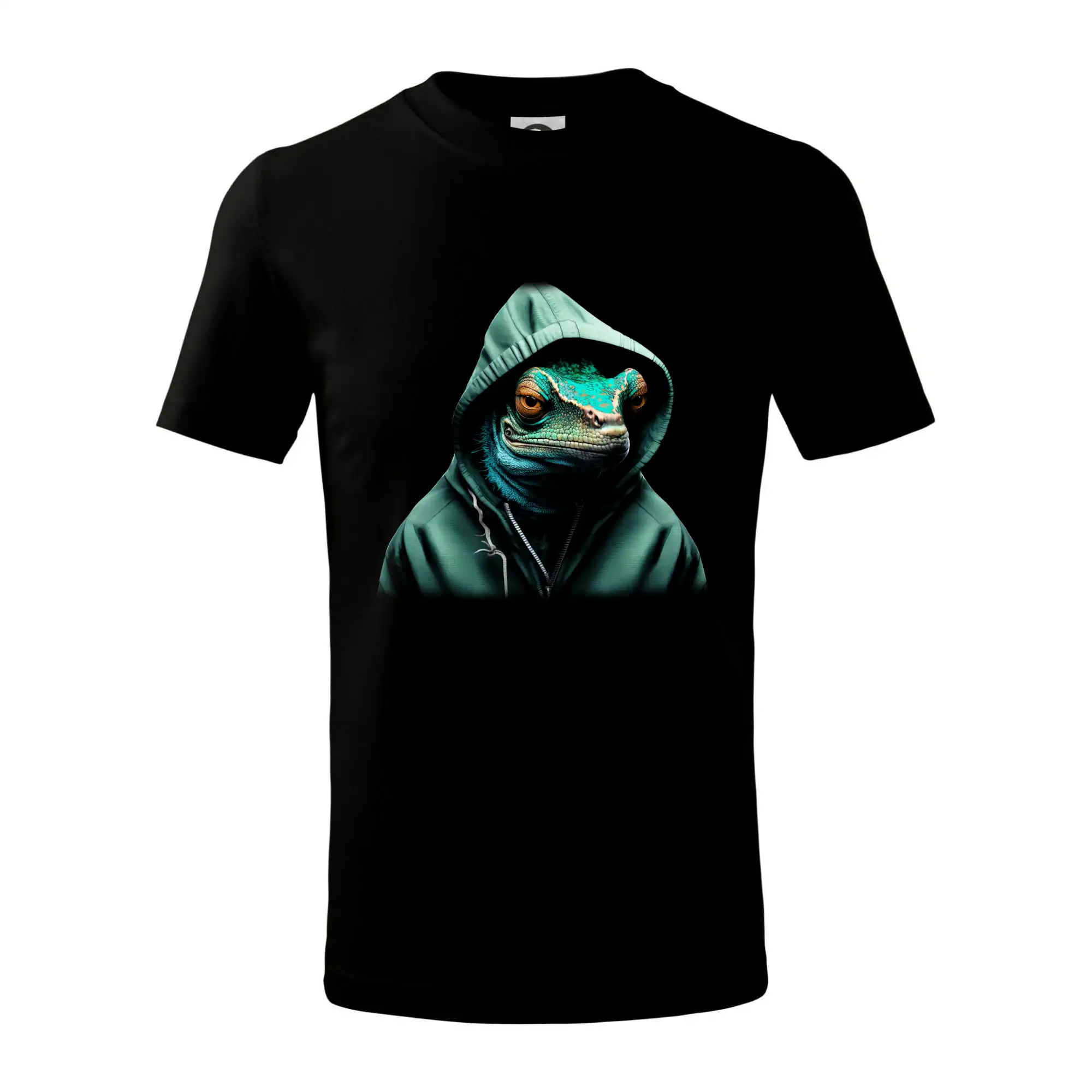 Tričká so zvieratami - Chameleon v mikině - Tričko detské bavlnené