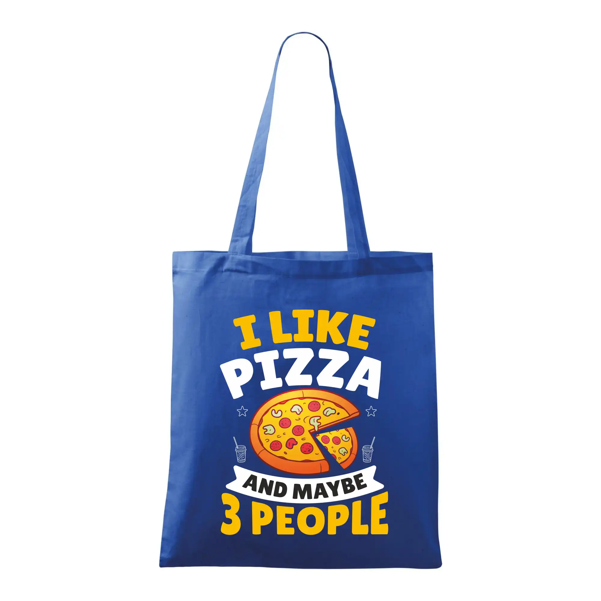 Tričká a zástery na grilovanie - I like pizza and maybe 3 people - Taška bavlnená