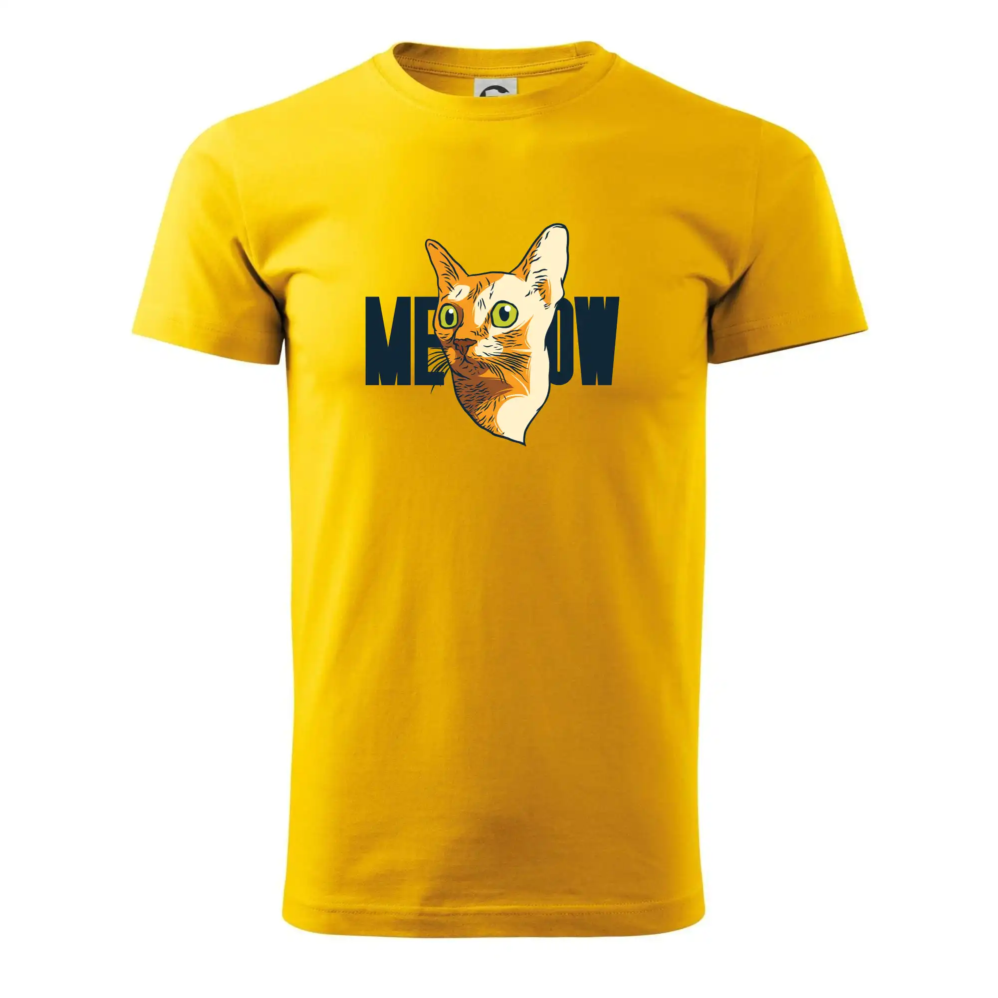 Vtipná tričká s mačkou - Mačka meow - Pánske tričko nižšej gramáže