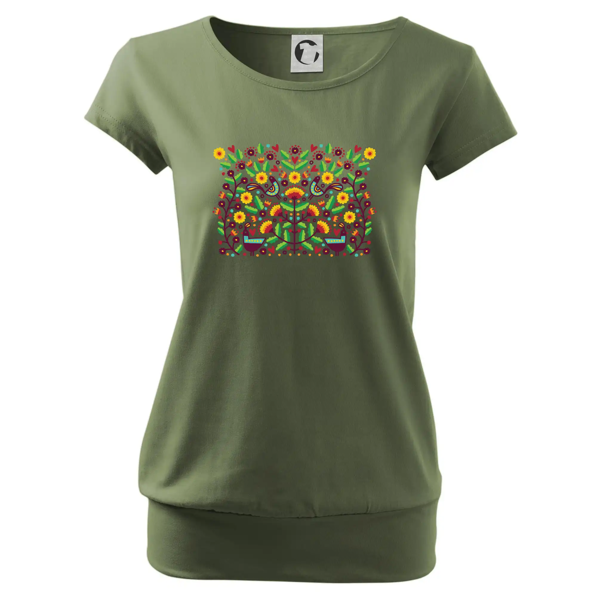 Folklor - barevně kvetiny obdélník