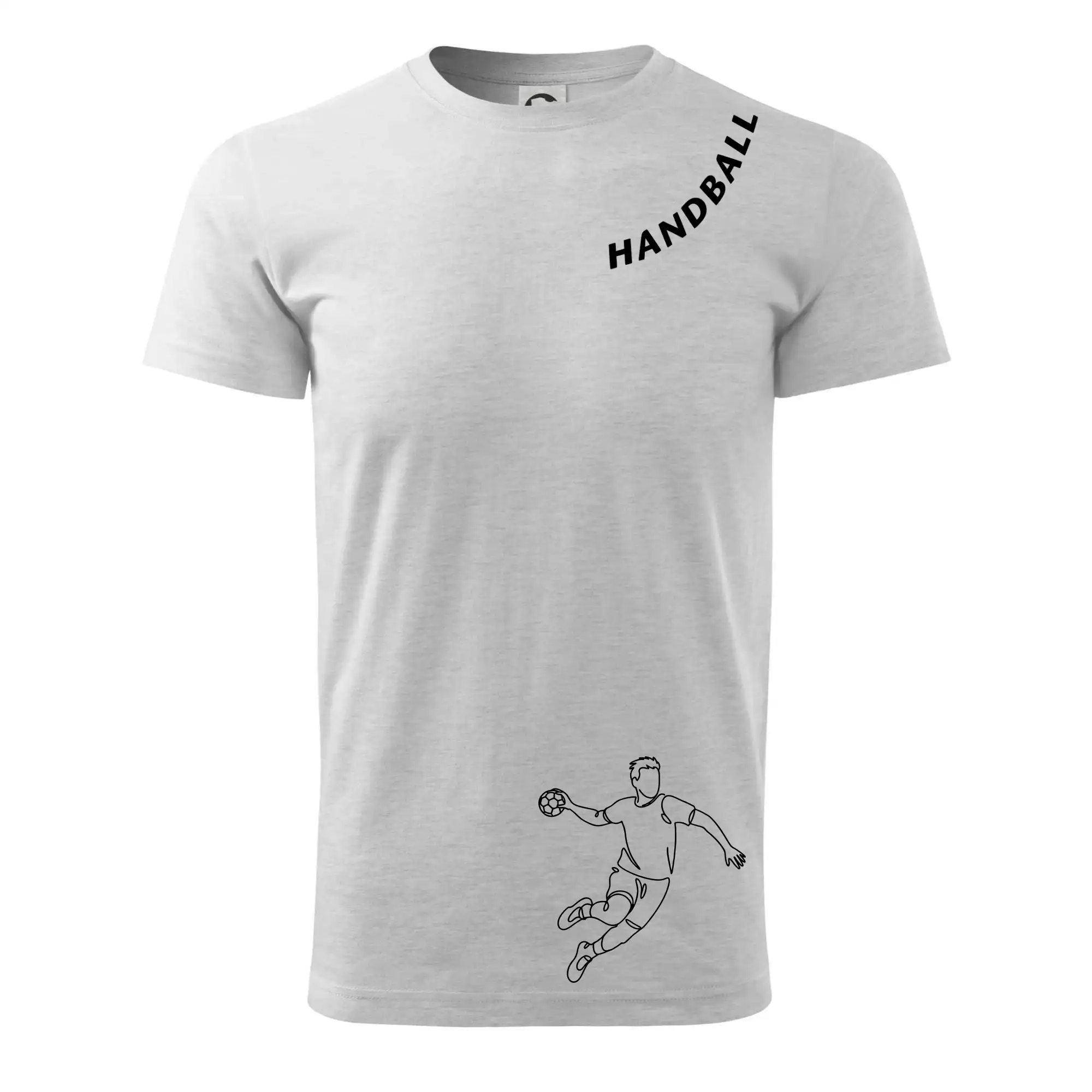 Tričká na hádzanú - Handball nápis šikmo - Pánske tričko nižšej gramáže