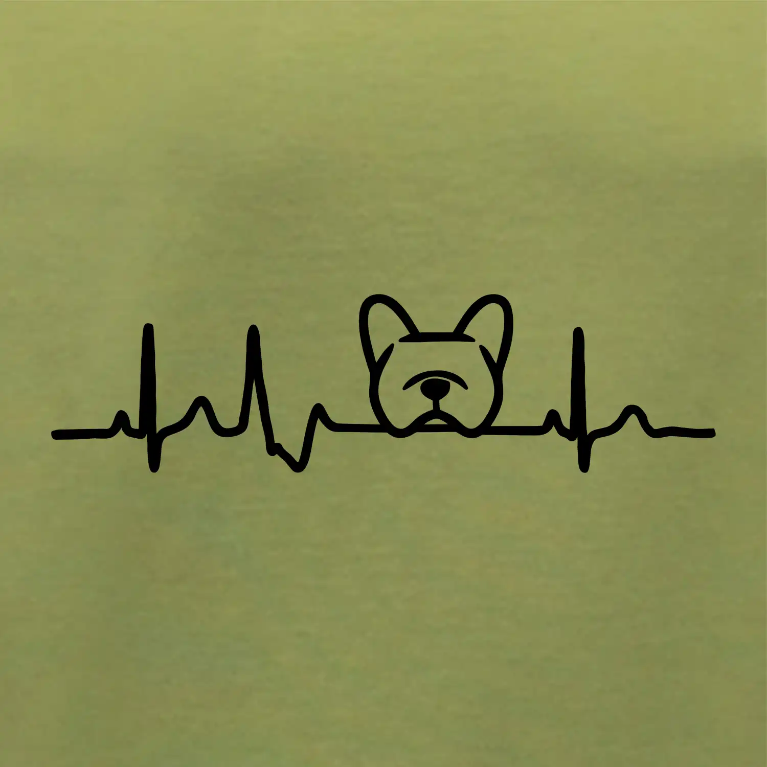 EKG Francouzský buldoček hlava