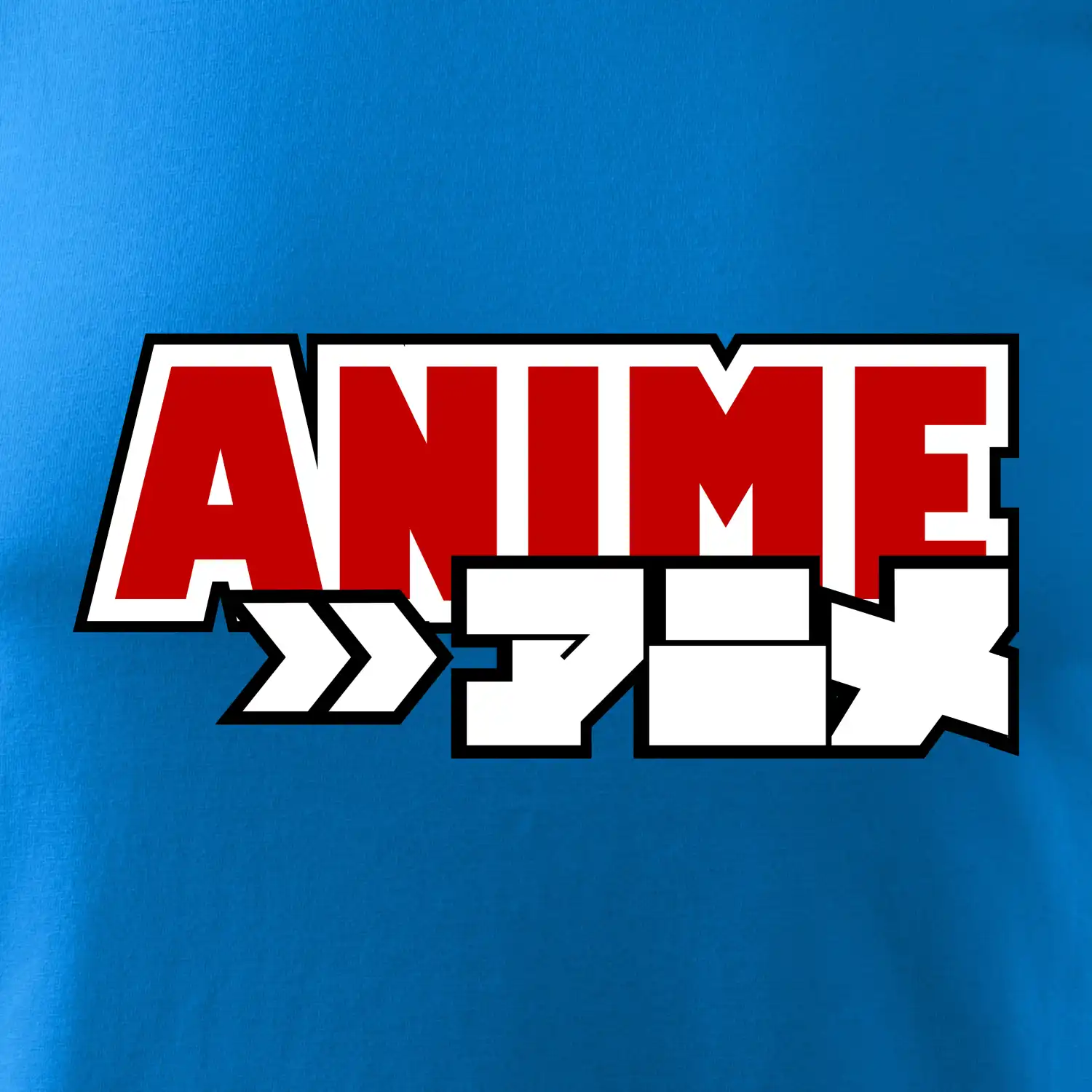 Anime nápis červený