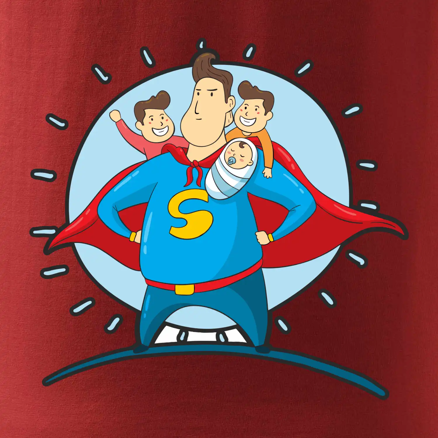 Táta superman - kluk, kluk a dítě