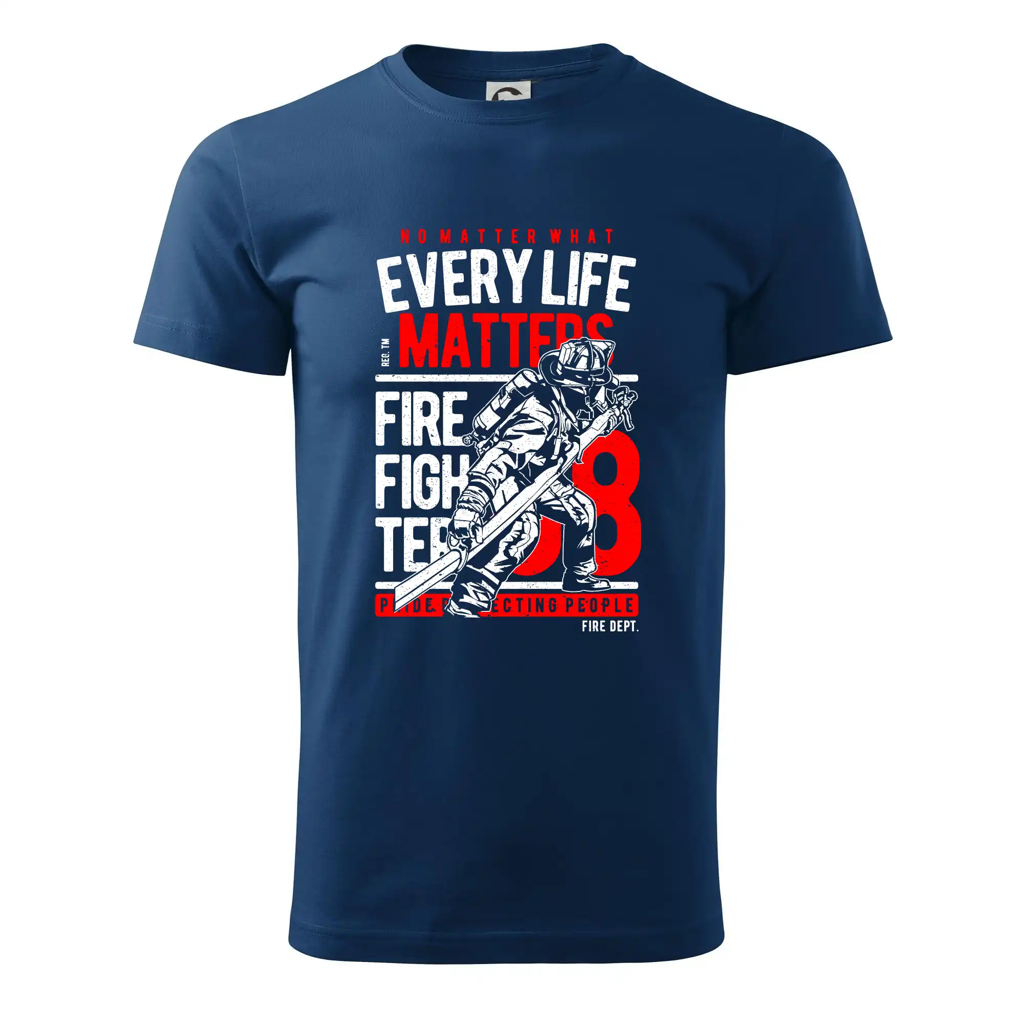 Originálne tričká pre hasičov - Every Life Matters - Klasické pánske tričko vyššej gramáže