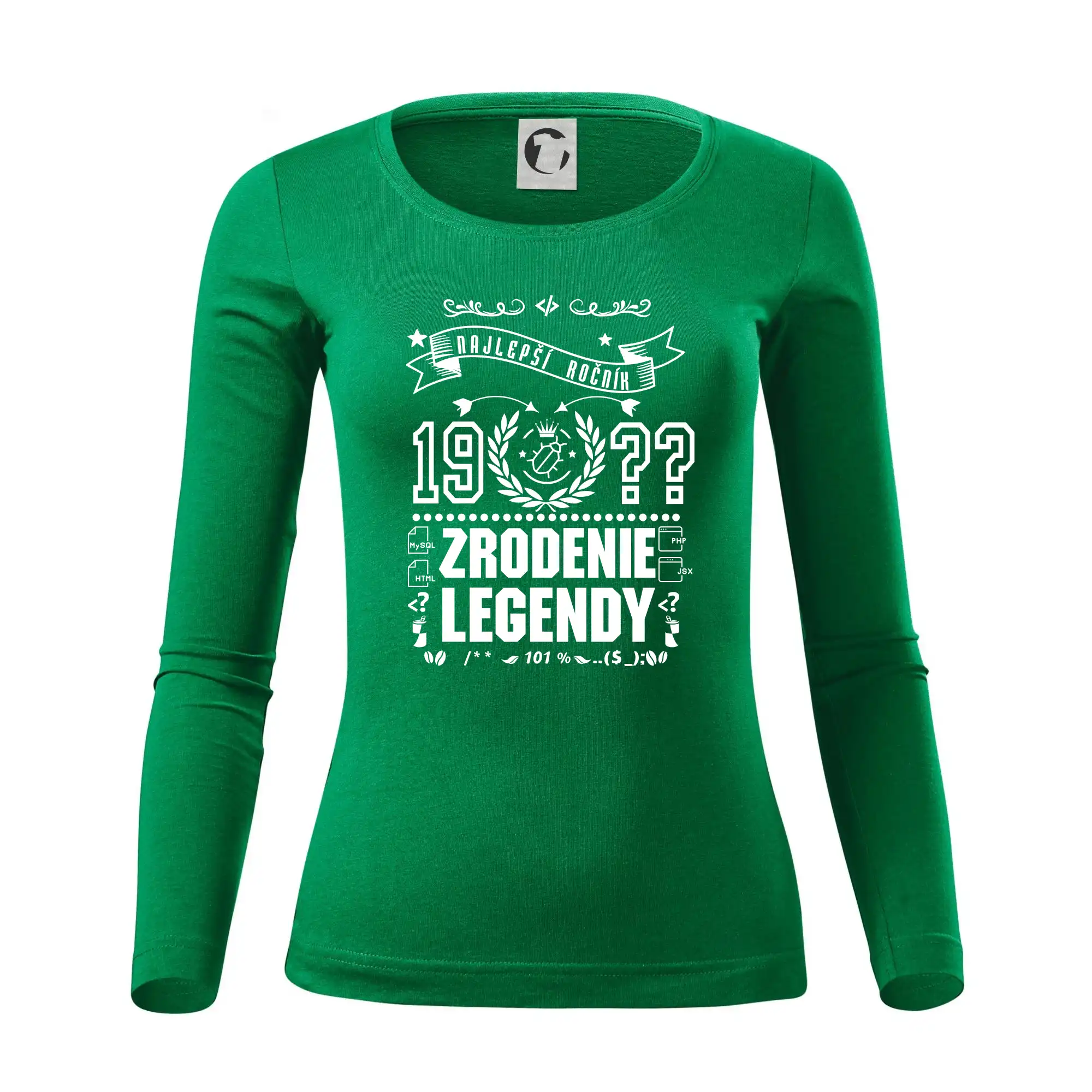 Trička Zrodenie legendy - Zrodenie legendy pre programátora - Dámske tričko FIT-T LS - zužené