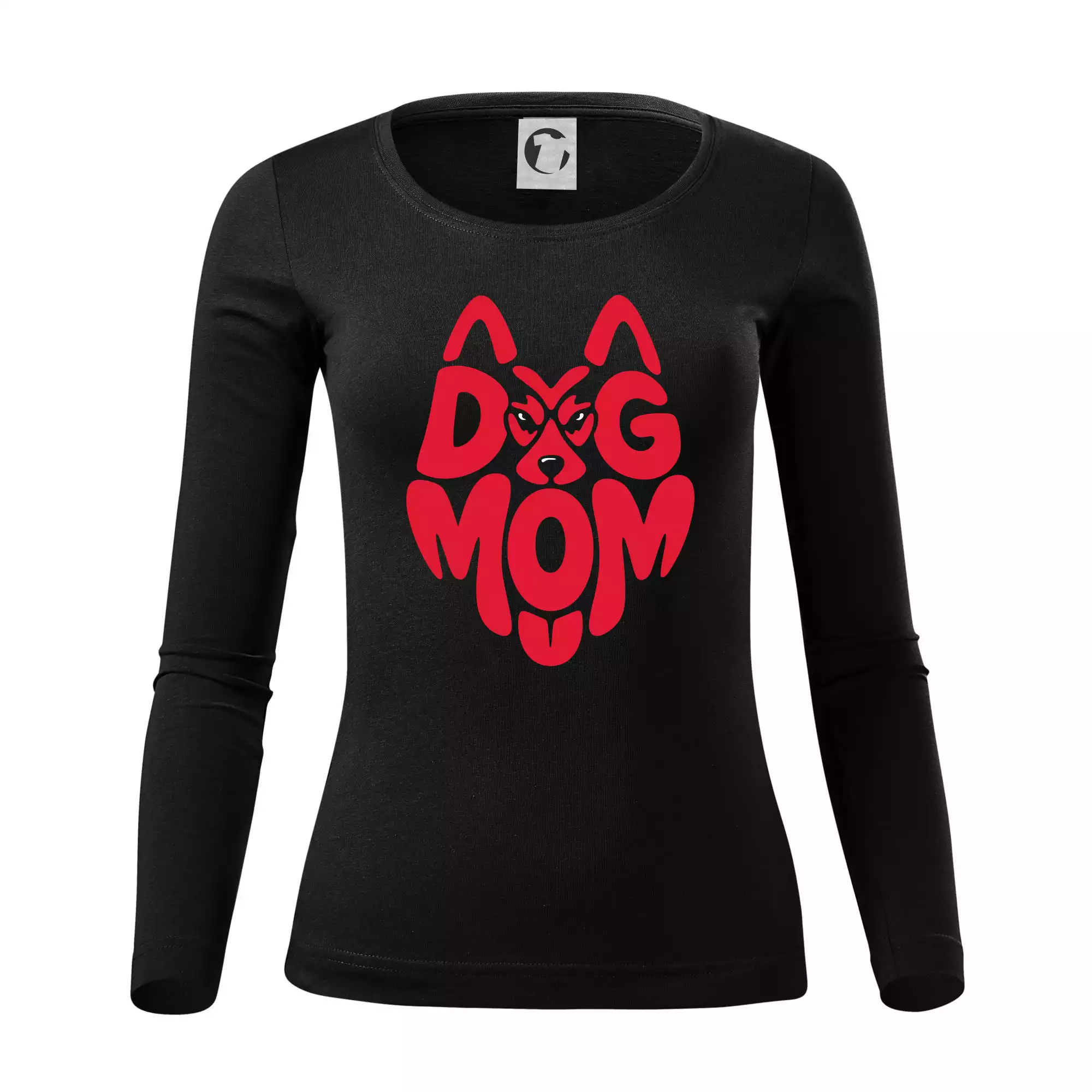 Dog mom nápis v hlavě