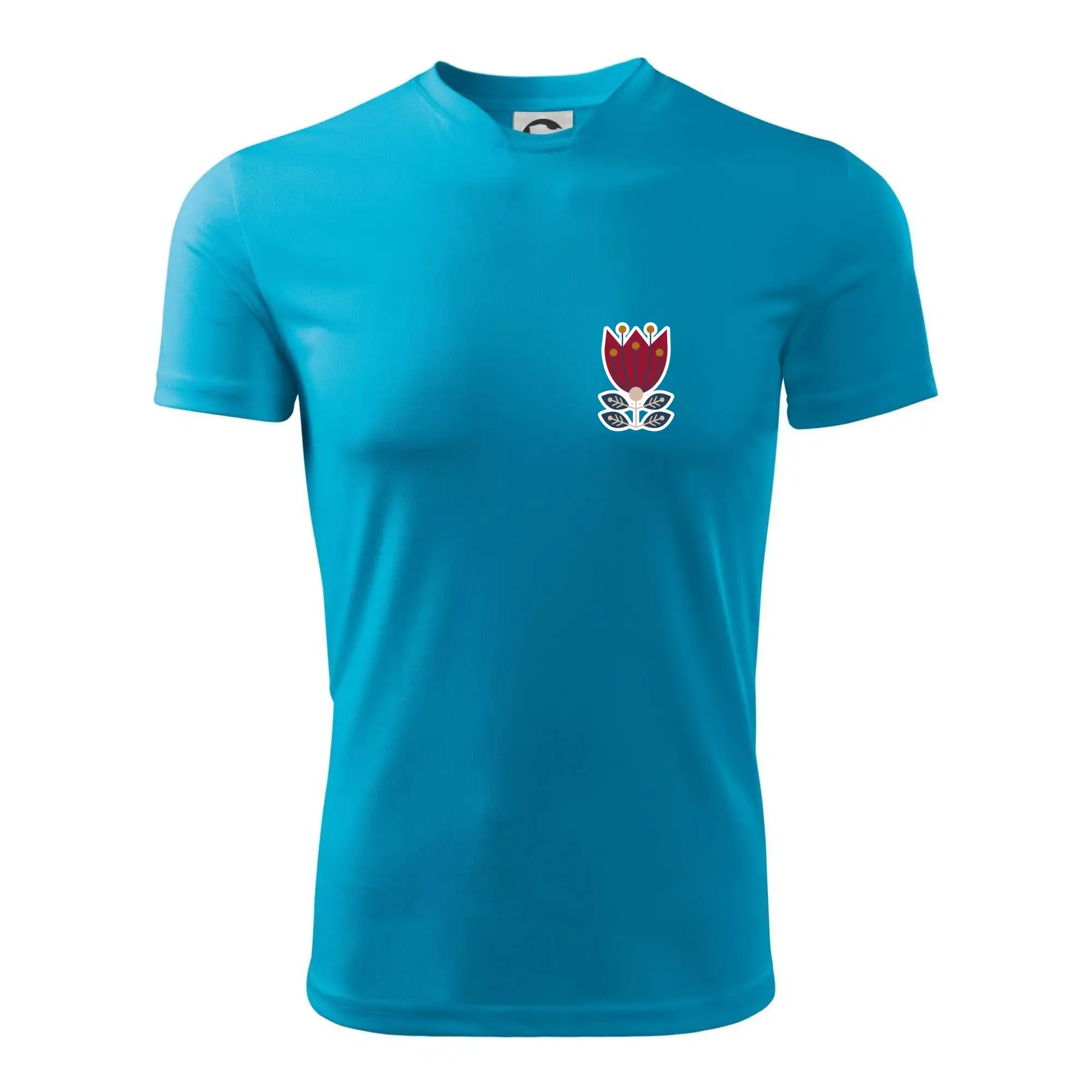 Folklor na prsu květina čtyřlistá