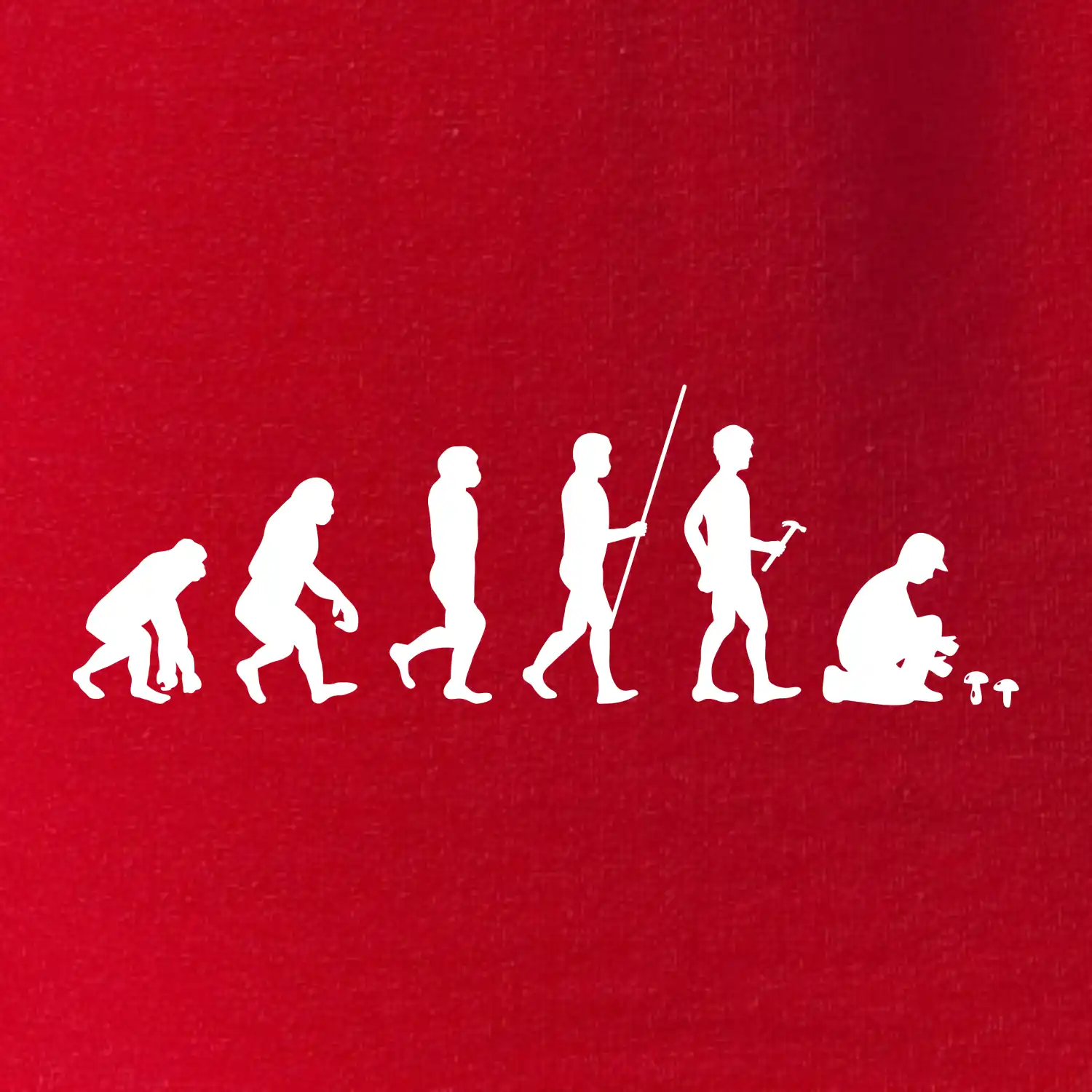 Evoluce houbař muž