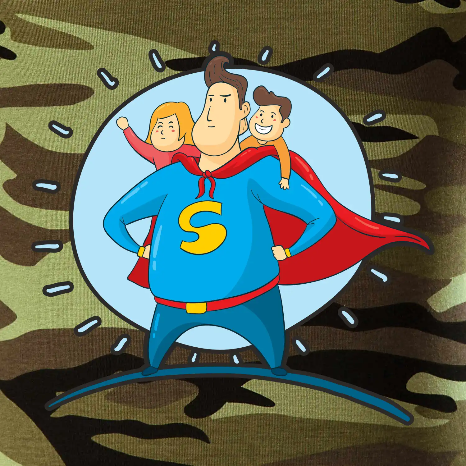 Táta superman - holka a kluk