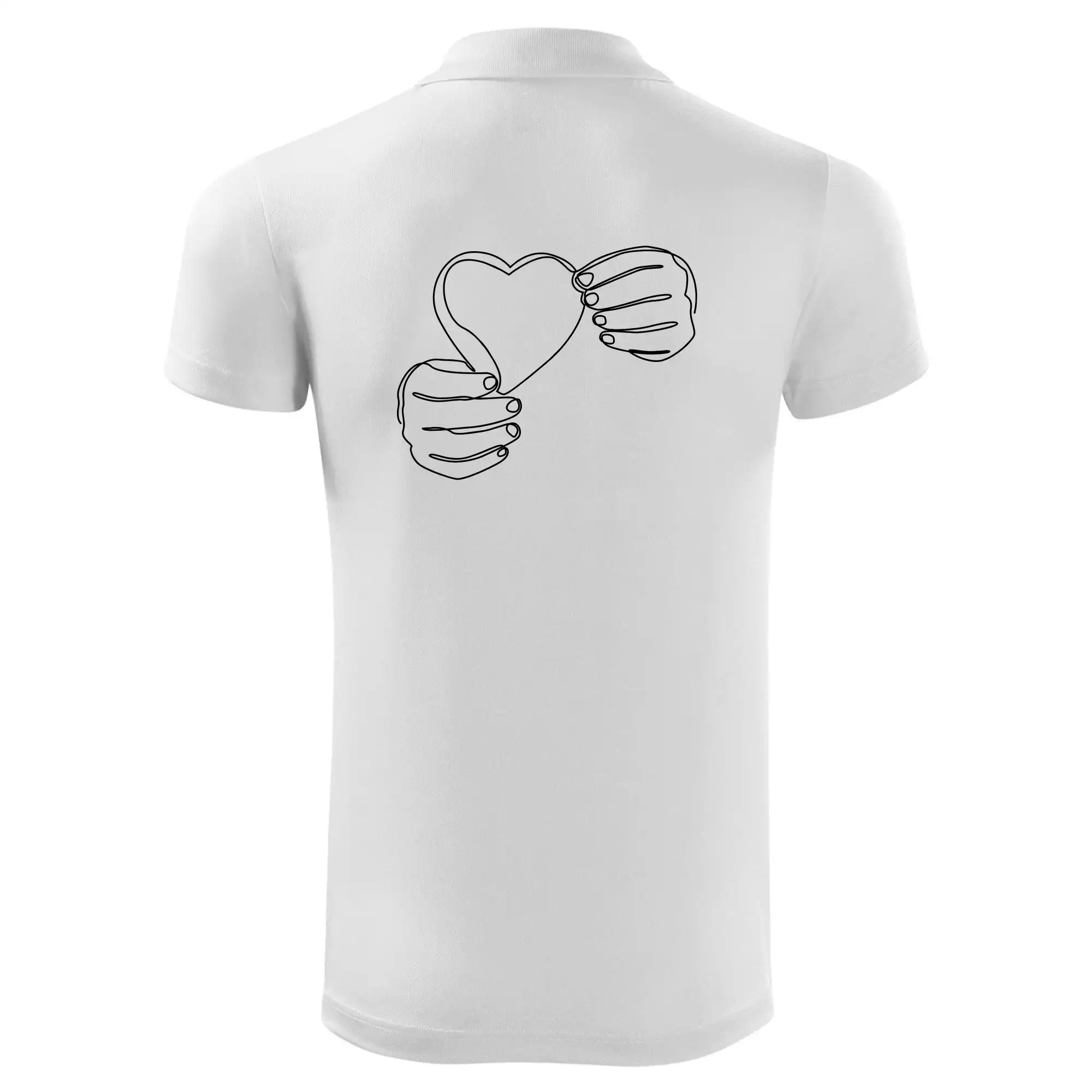 Ruka držící srdce  jedním tahem