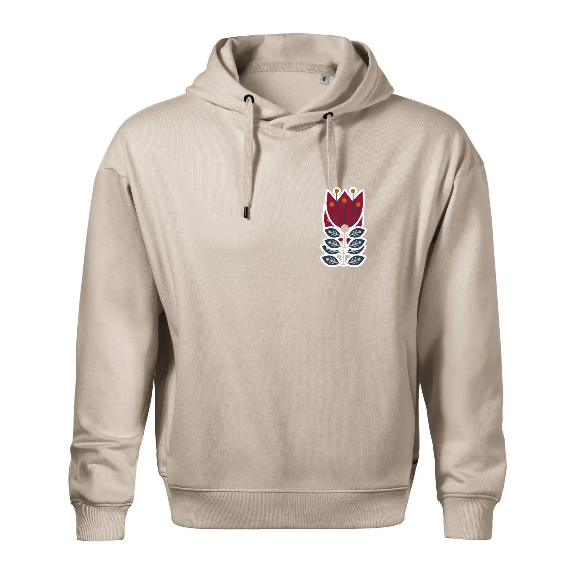 Folklor na prsu květina čtyřlistá