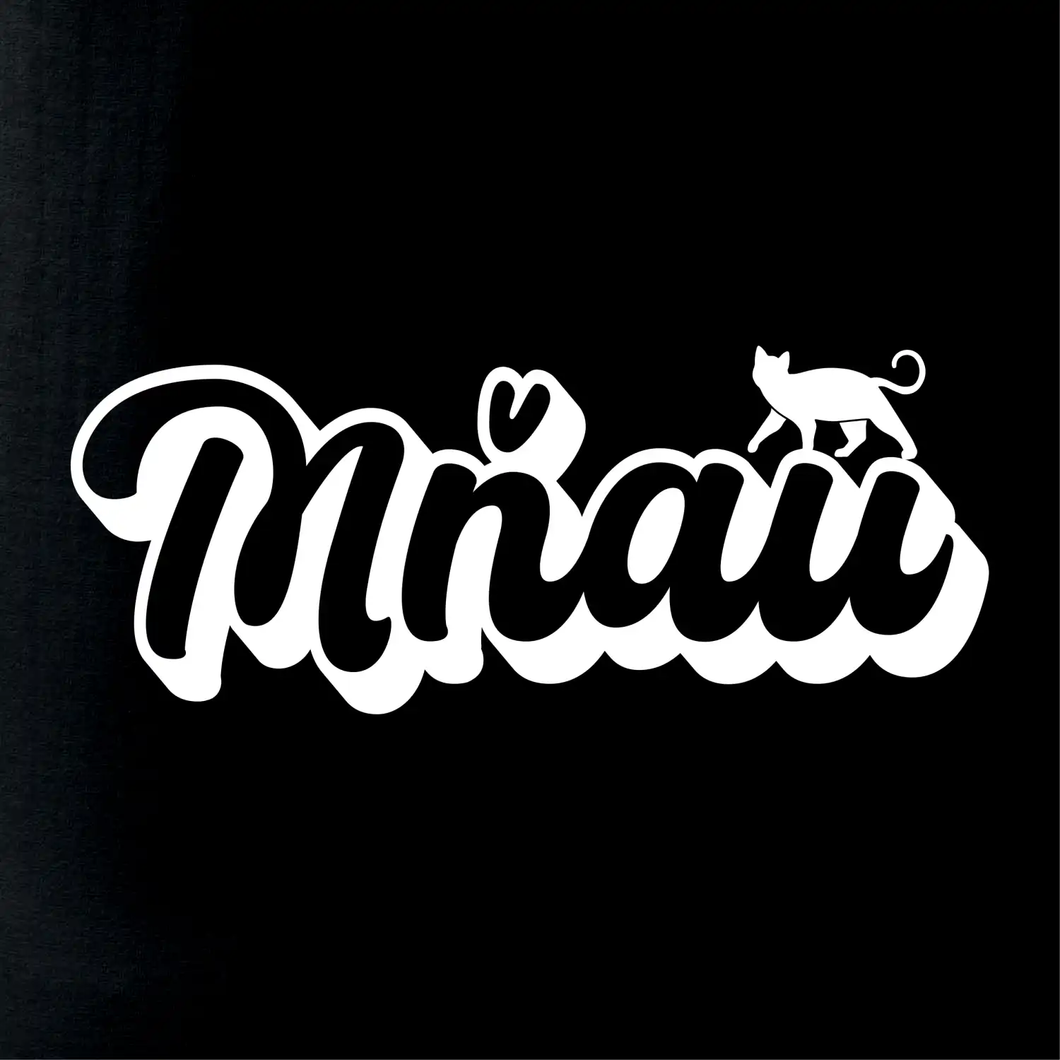 Mňau nápis