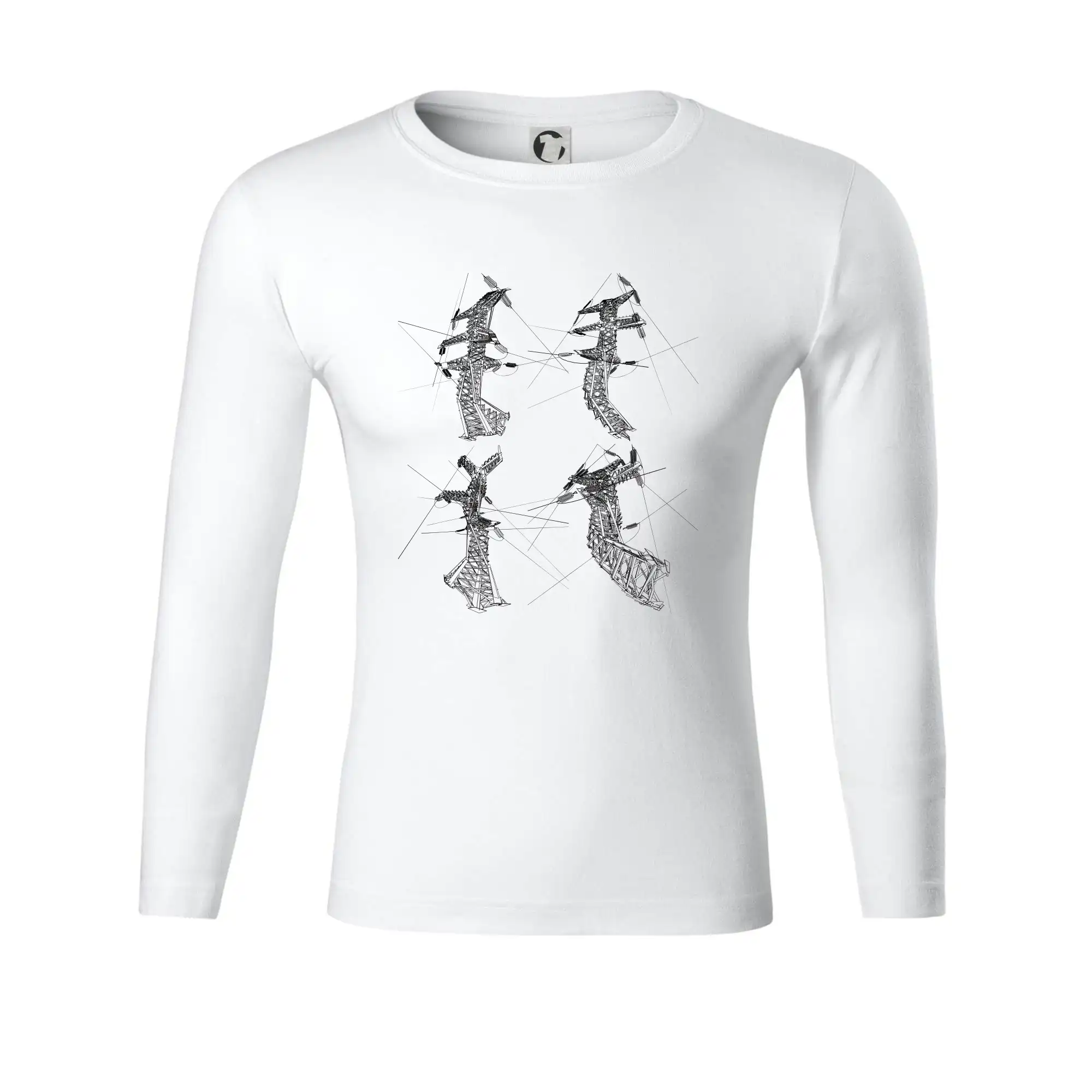 Zkroucený stožár vysokého vedení