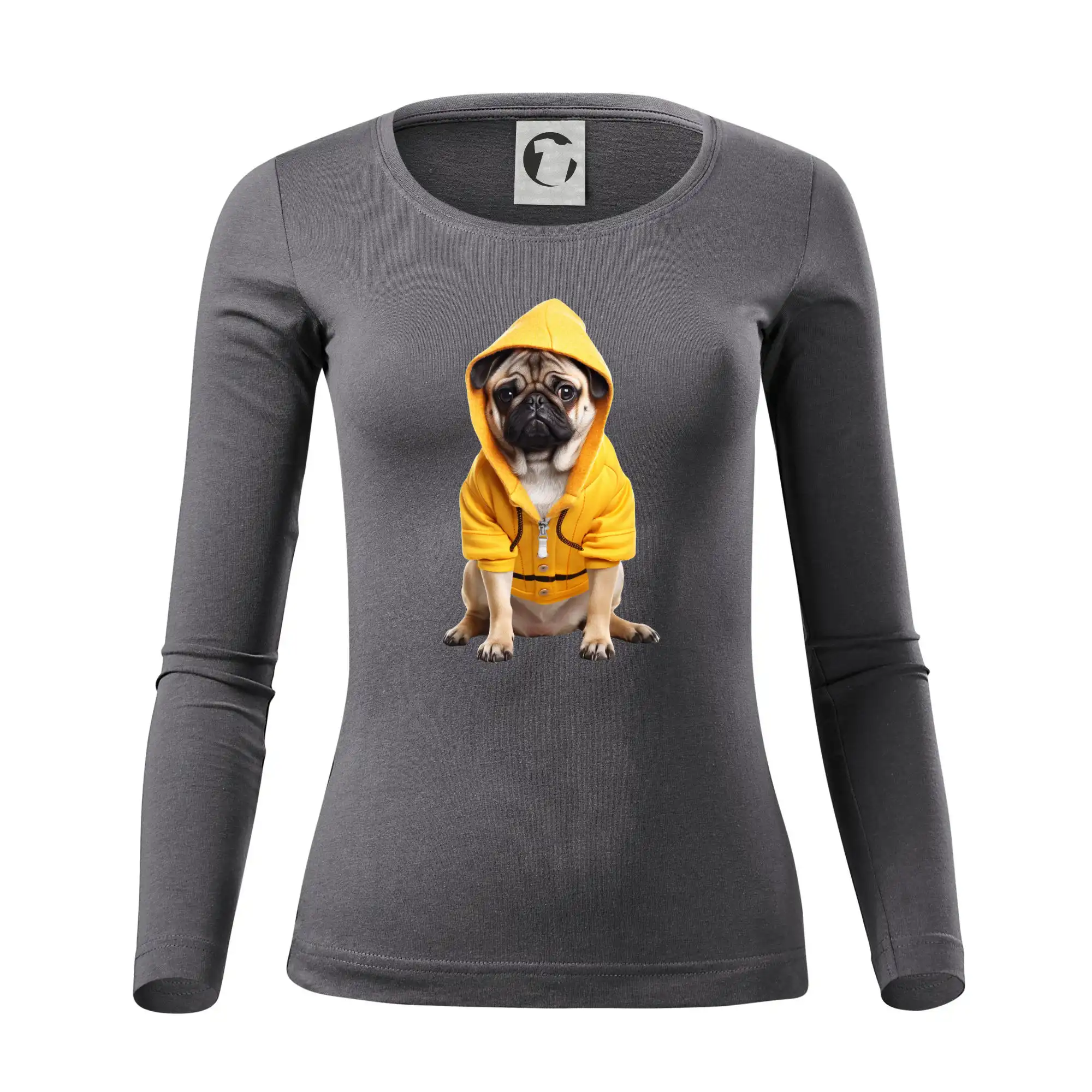 Mops v mikině