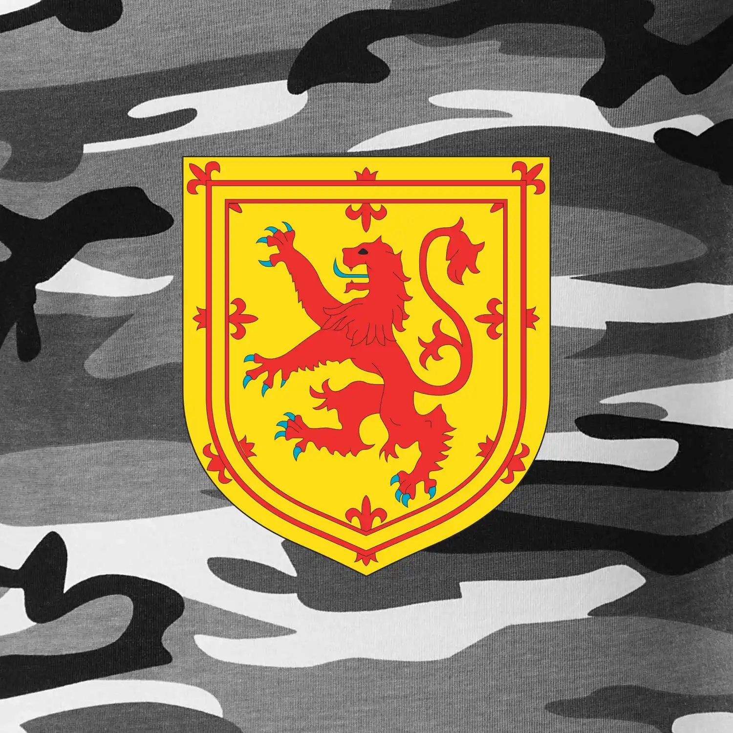 Skotský lev na hrudi