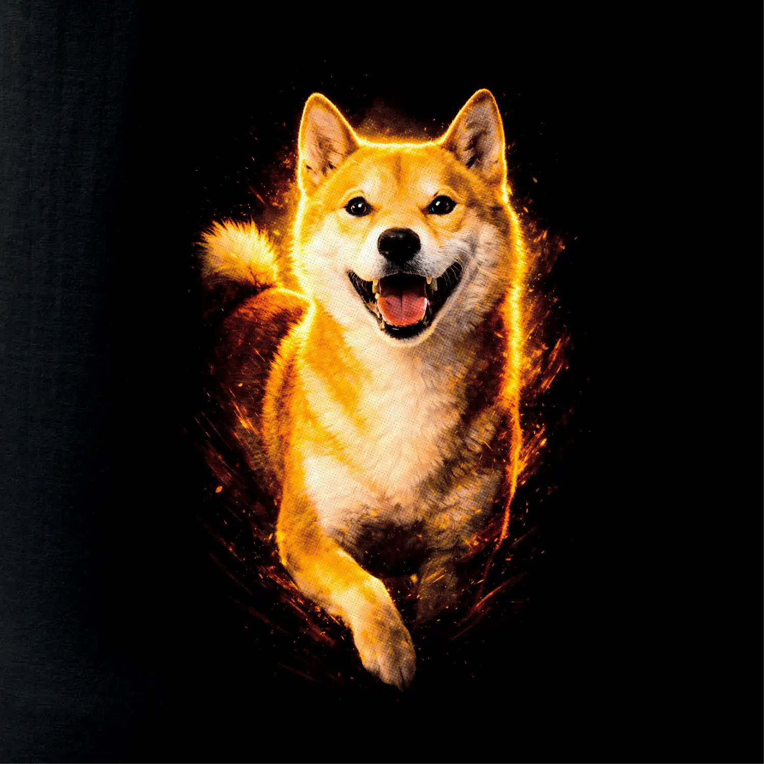 Obrázek polotón Shiba Inu bežící