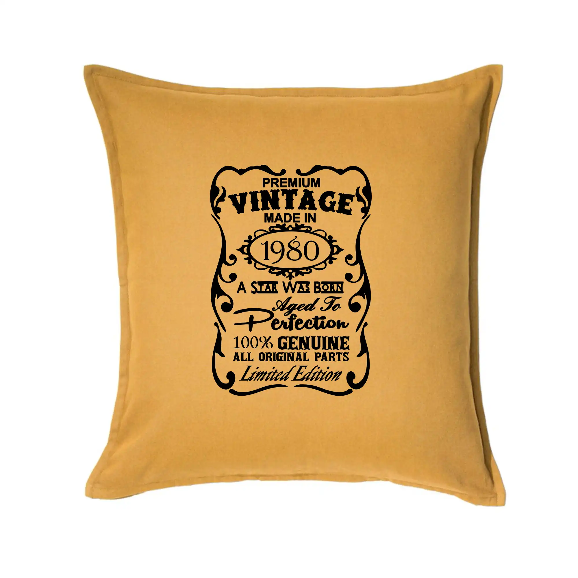 Trička s ročníkom 1980 - Vintage Etiketa - 1980 - Vankúš 50x50