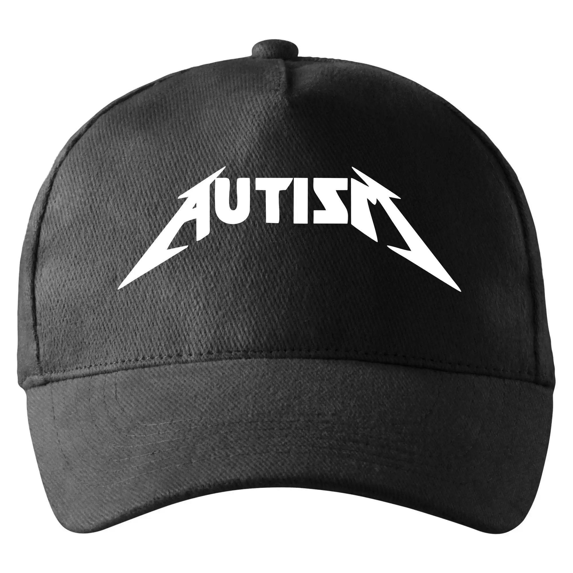 Tričká s motívom autizmu & osveta - Autism rock nápis - Šiltovka so zahnutým šiltom a mosaznou sponou
