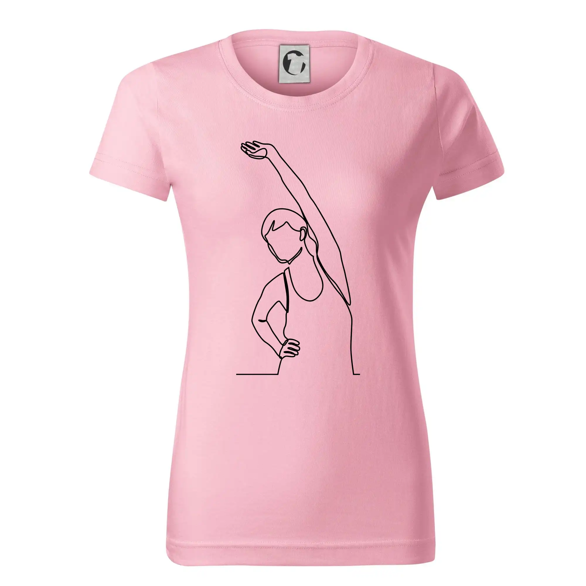 Protahující se žena jedním tahem