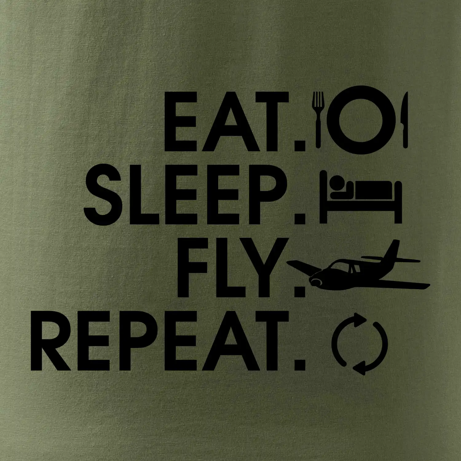Eat sleep fly repeat