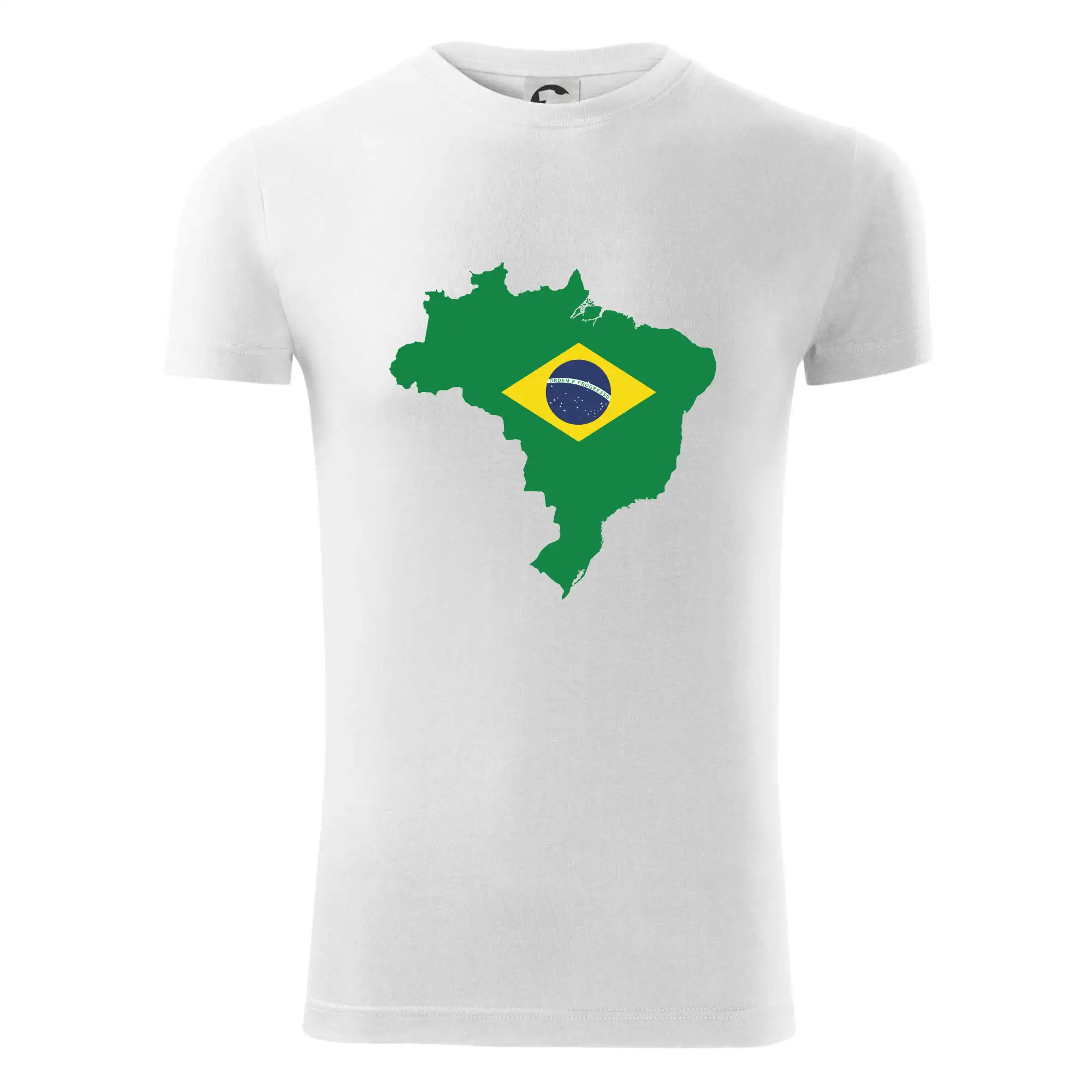 Brazílie vlajka v mapě